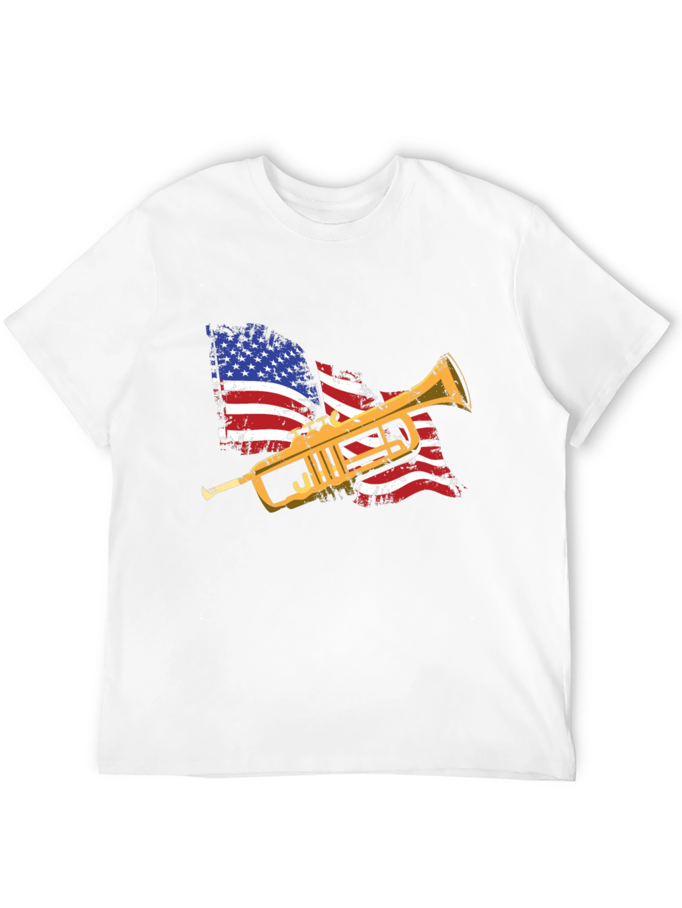 American Flag Trumpet Graphic Tee