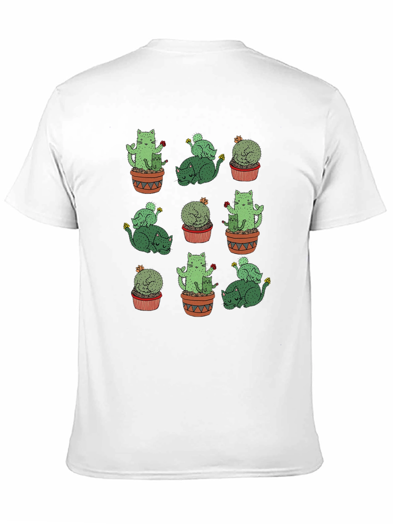 Cactus Cat Graphic Tee - Quirky Comfort