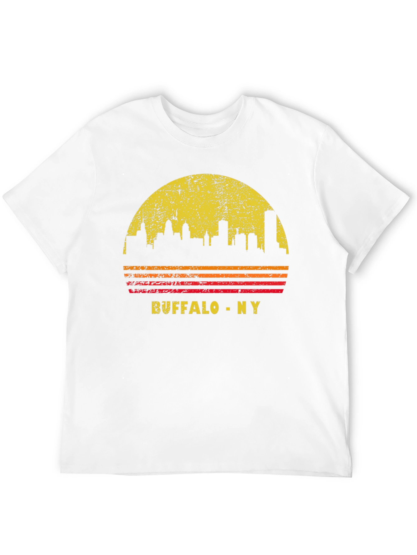 Buffalo NY Skyline Retro Graphic T-Shirt