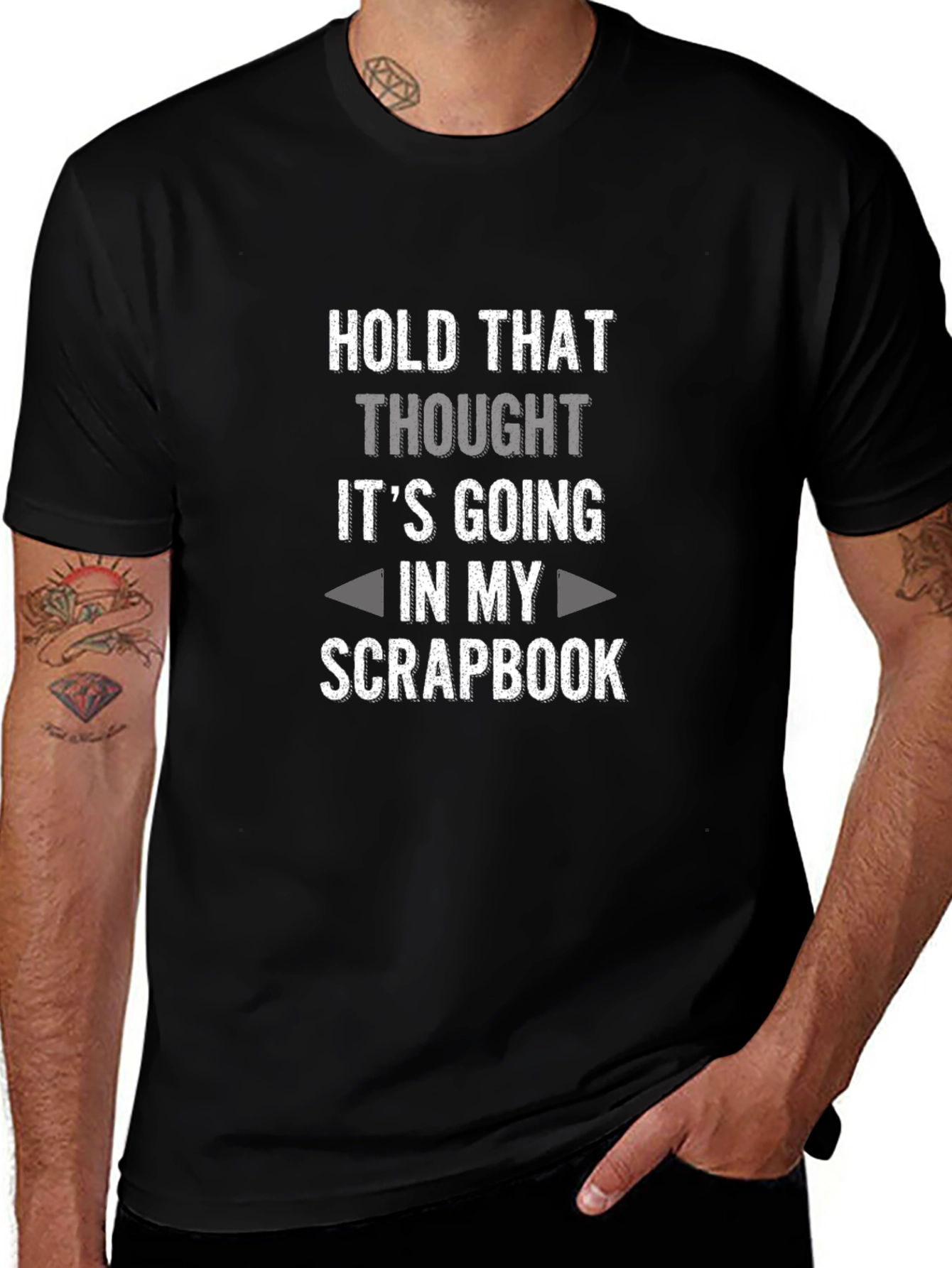 Hold That Thought Scrapbook T-Shirt - Funny Hobby Tee