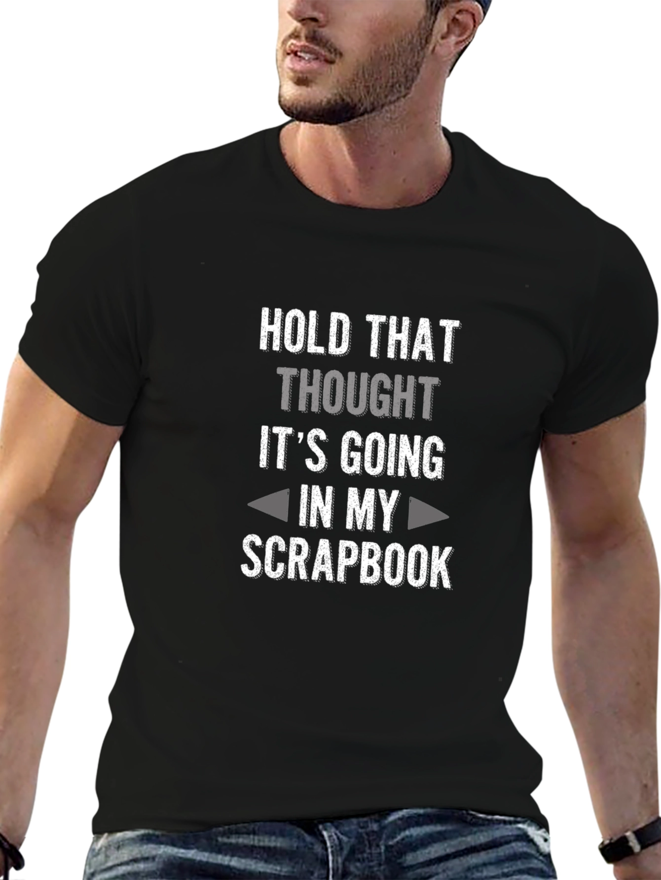 Hold That Thought Scrapbook T-Shirt - Funny Hobby Tee
