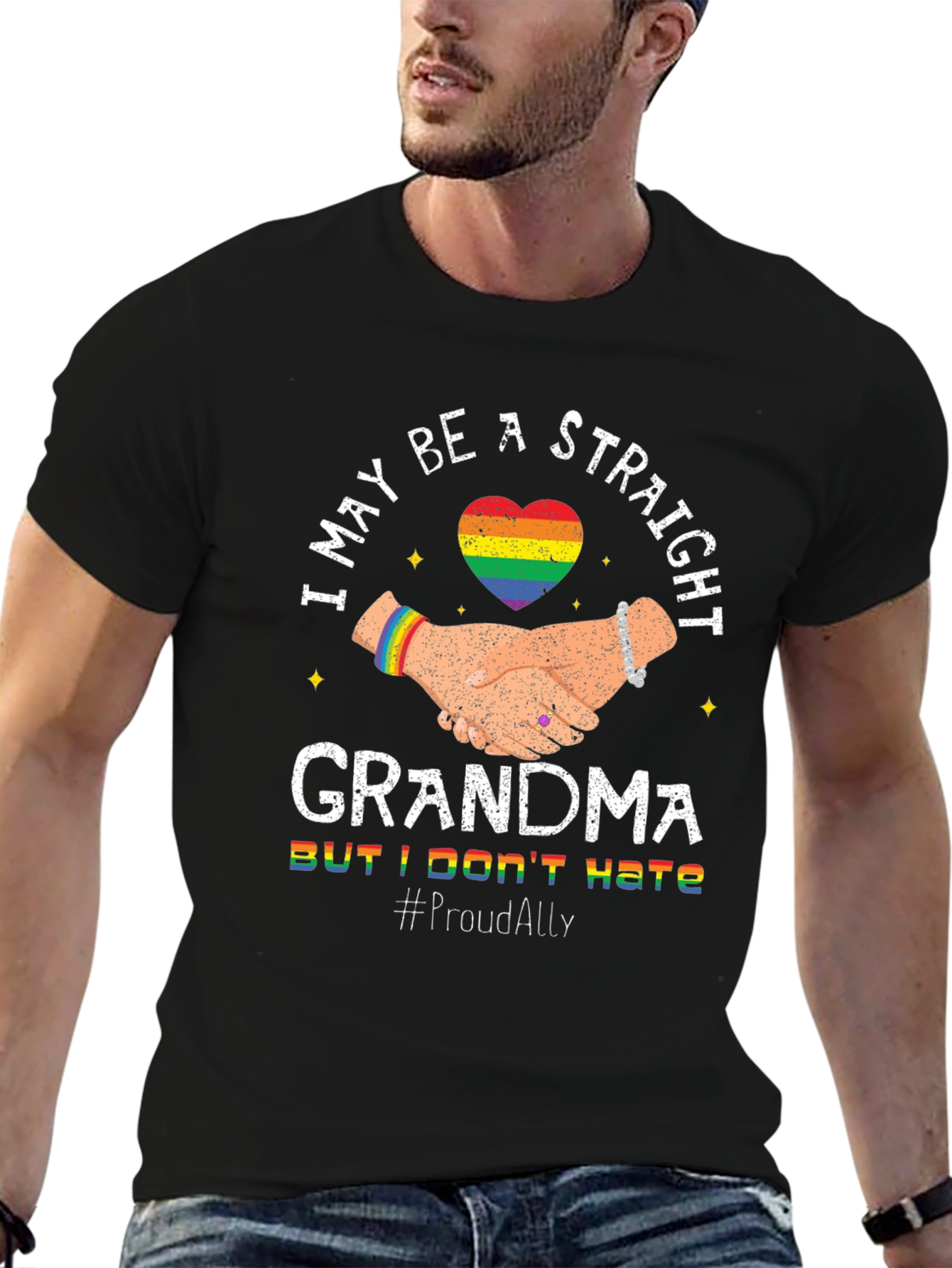 Proud Ally Straight Grandma T-Shirt