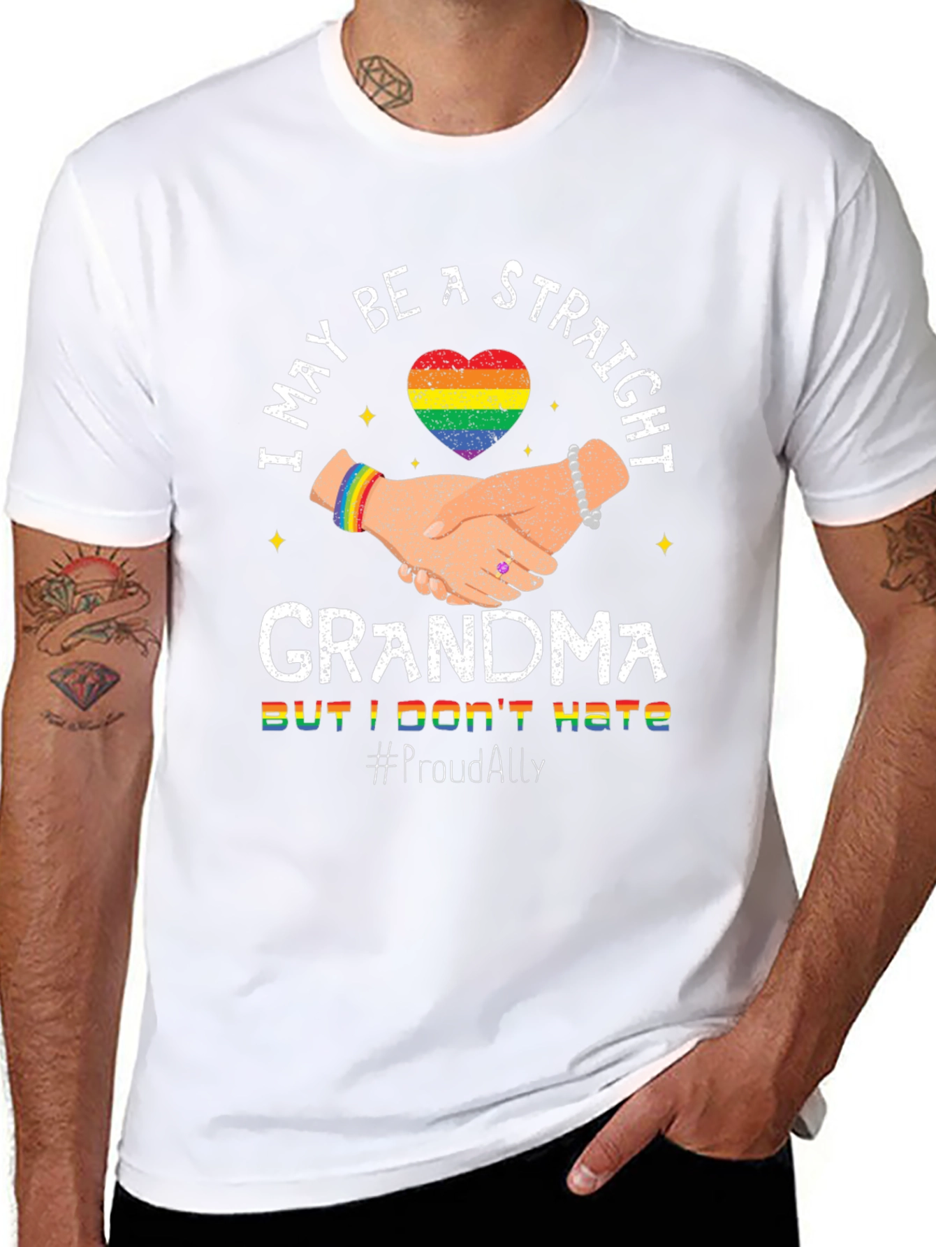 Proud Ally Straight Grandma T-Shirt