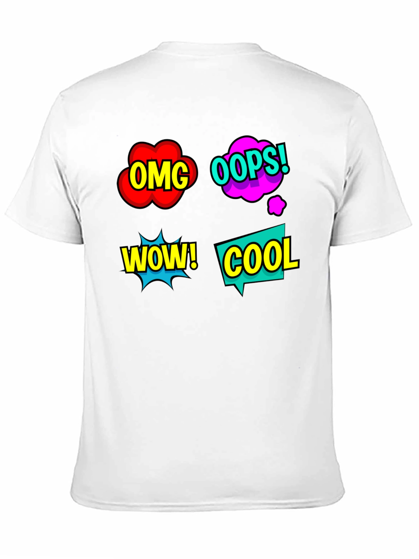 Comic Speech Bubble T-Shirt - OMG! WOW! COOL!