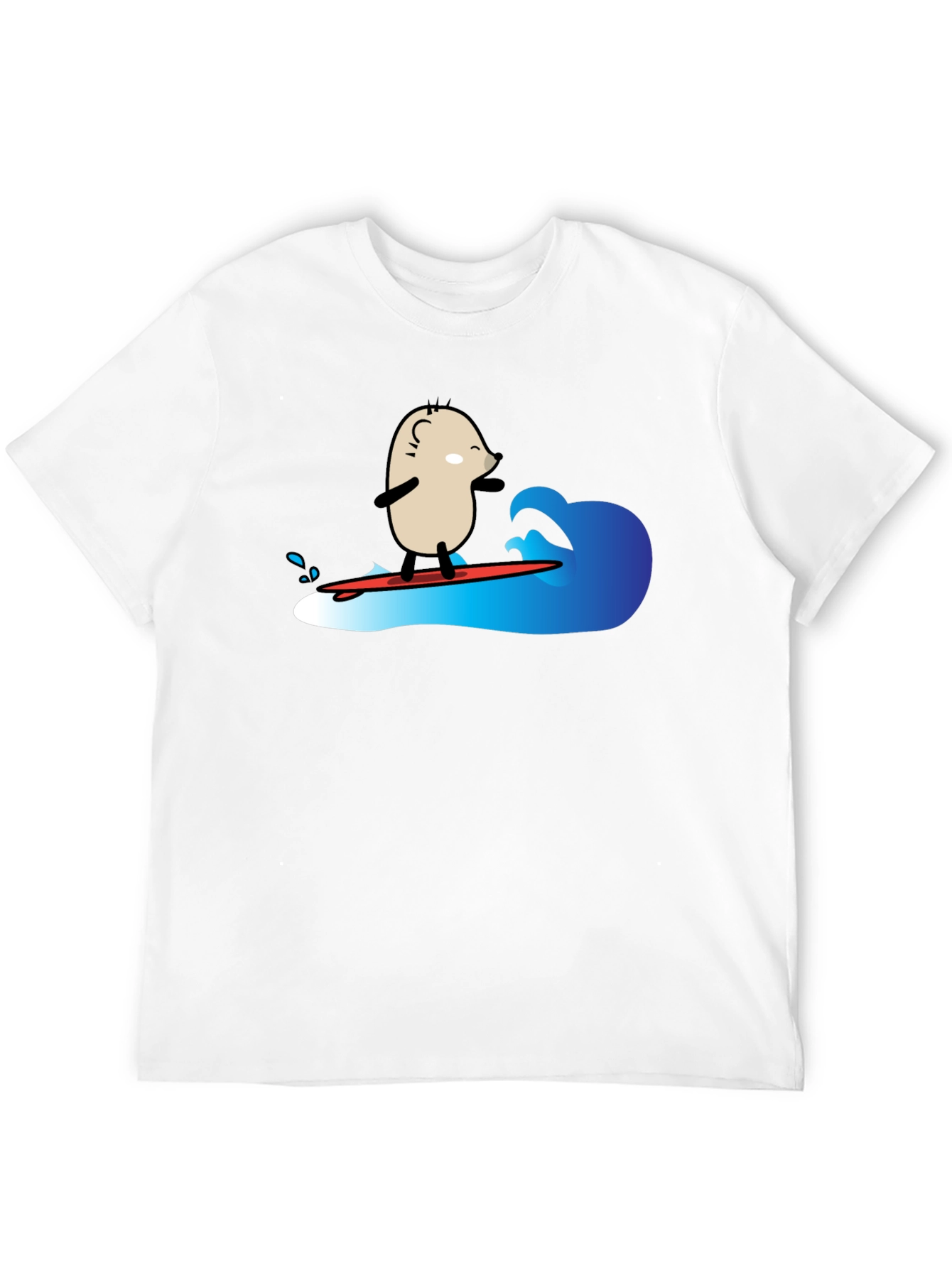 Surfing Potato Black T-Shirt
