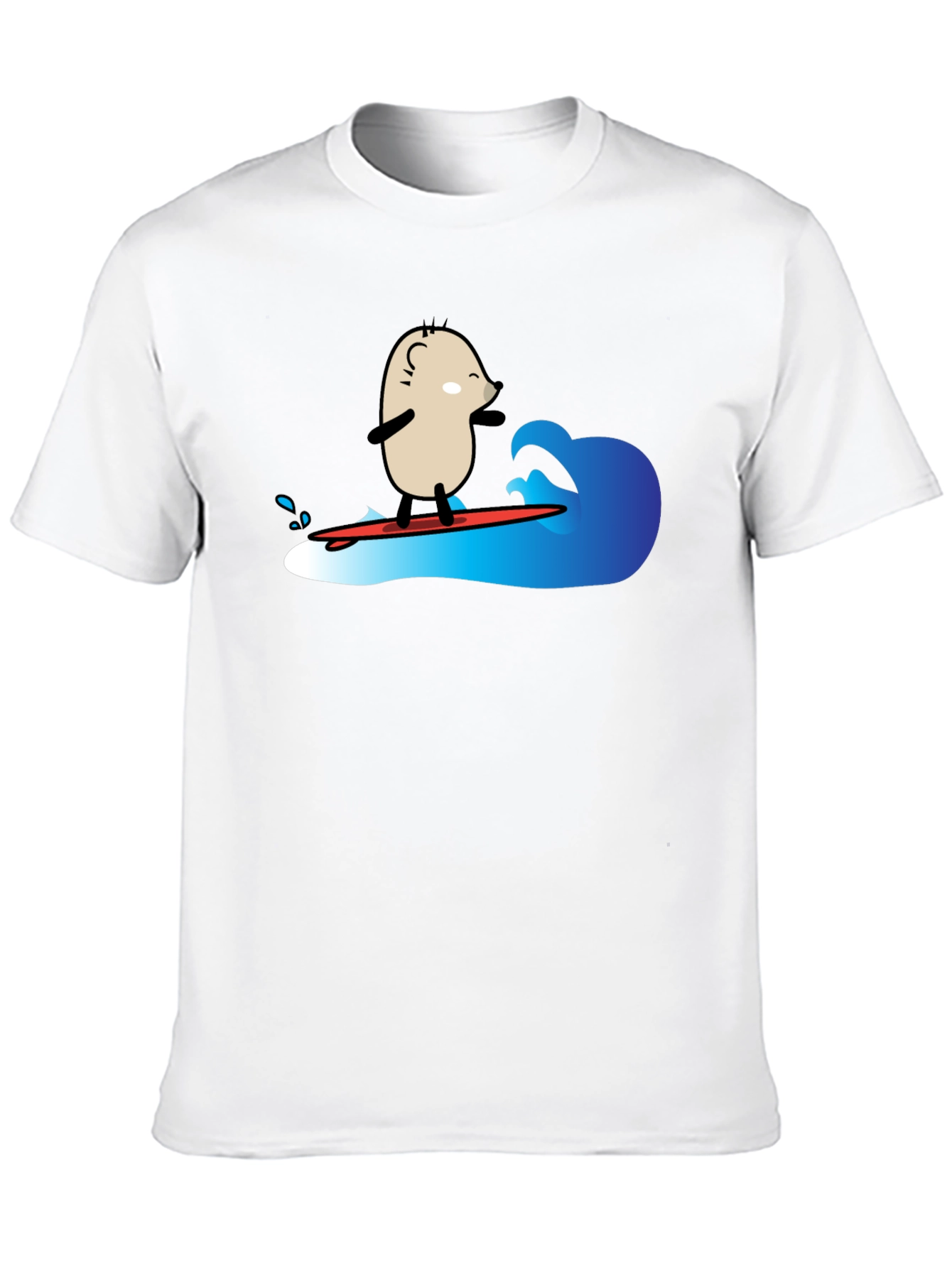 Surfing Potato Black T-Shirt
