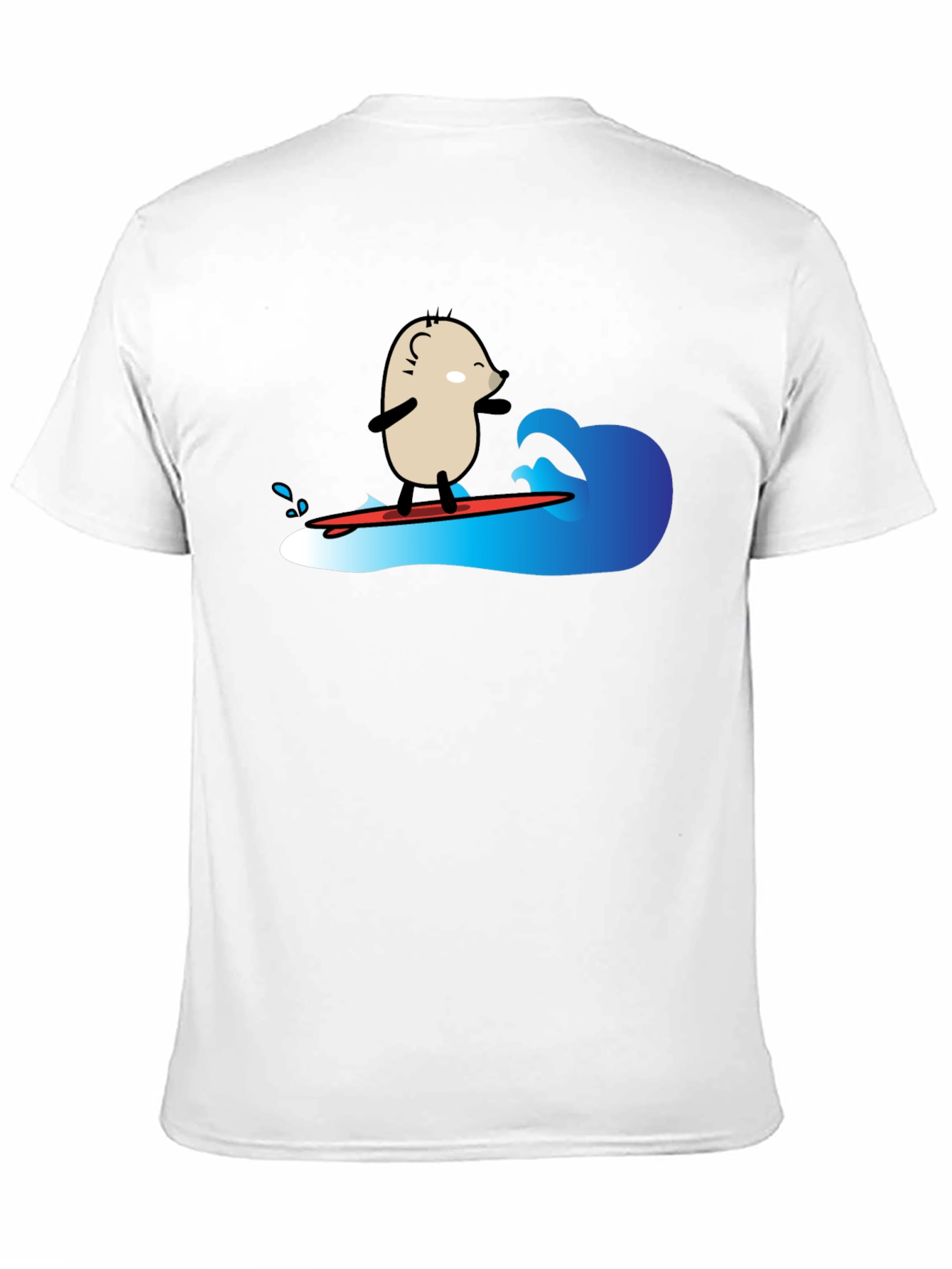 Surfing Potato Black T-Shirt