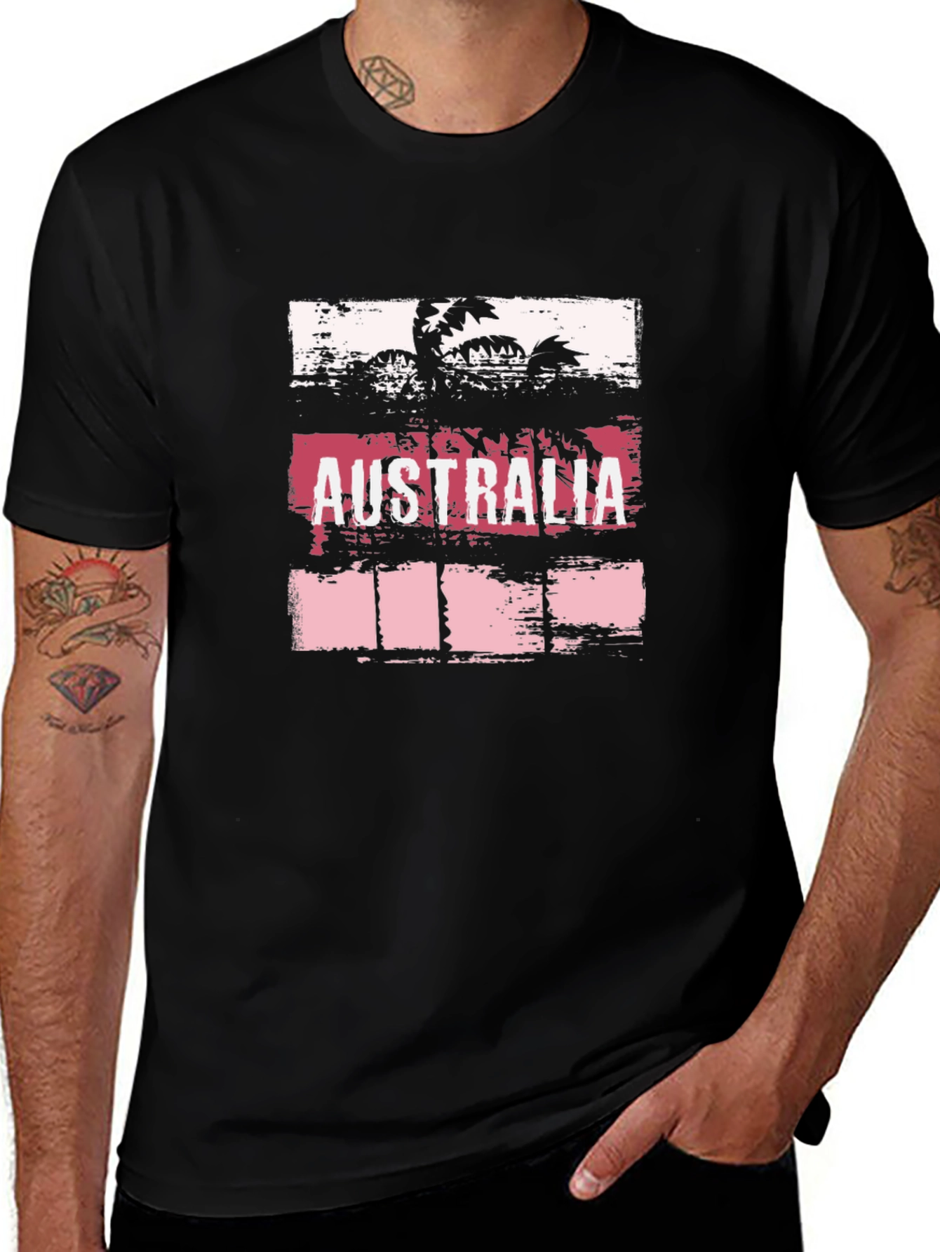 Australia Graphic T-Shirt | Mens Black Tee