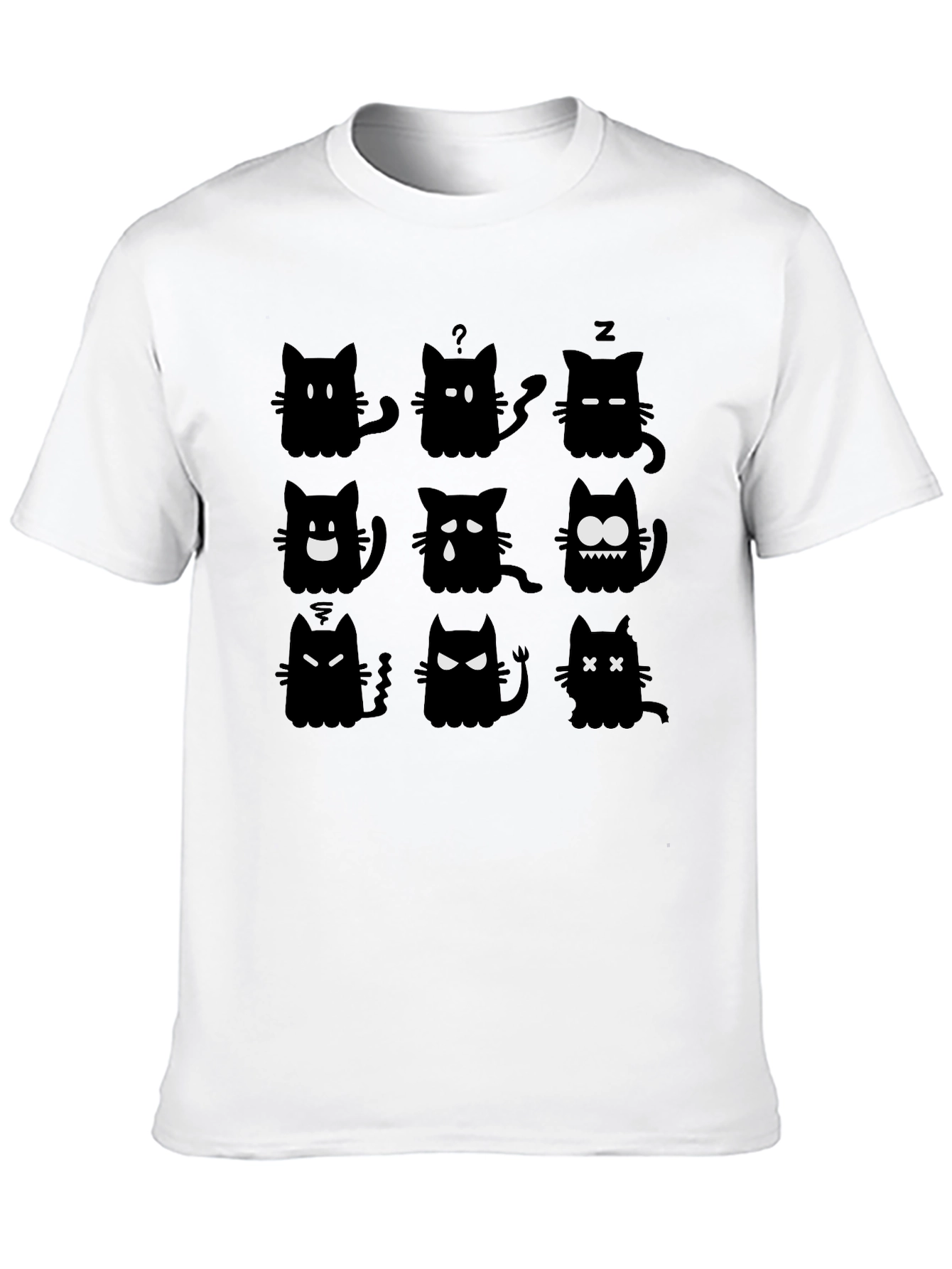 Black Cat Moods Graphic Tee