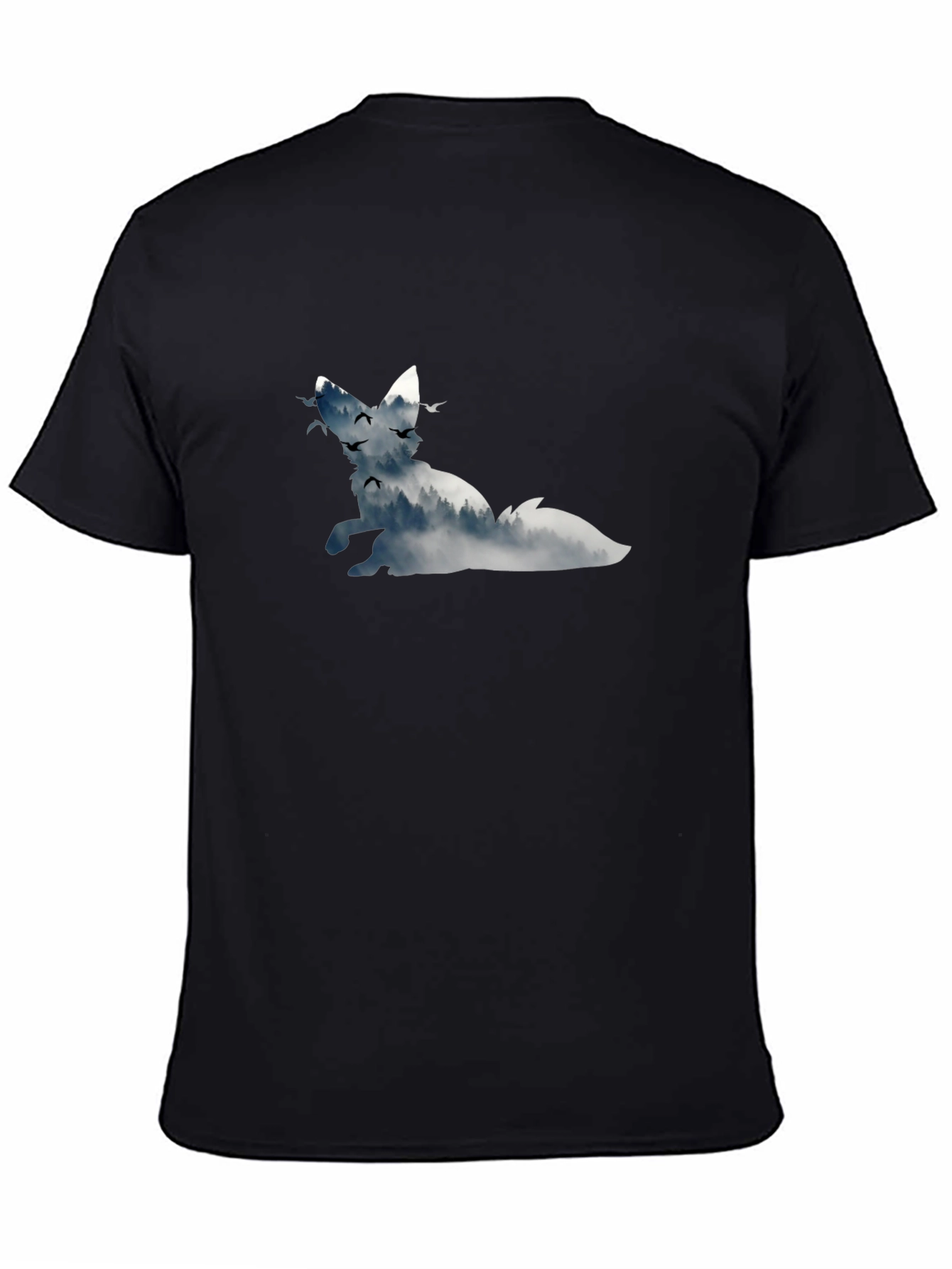 Fox Silhouette Graphic Black T-Shirt