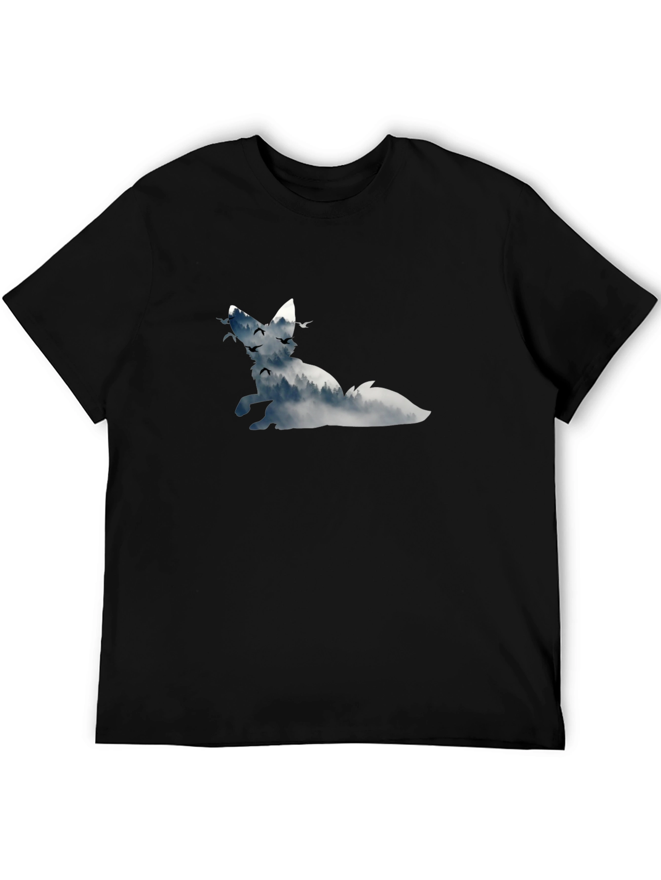 Fox Silhouette Graphic Black T-Shirt