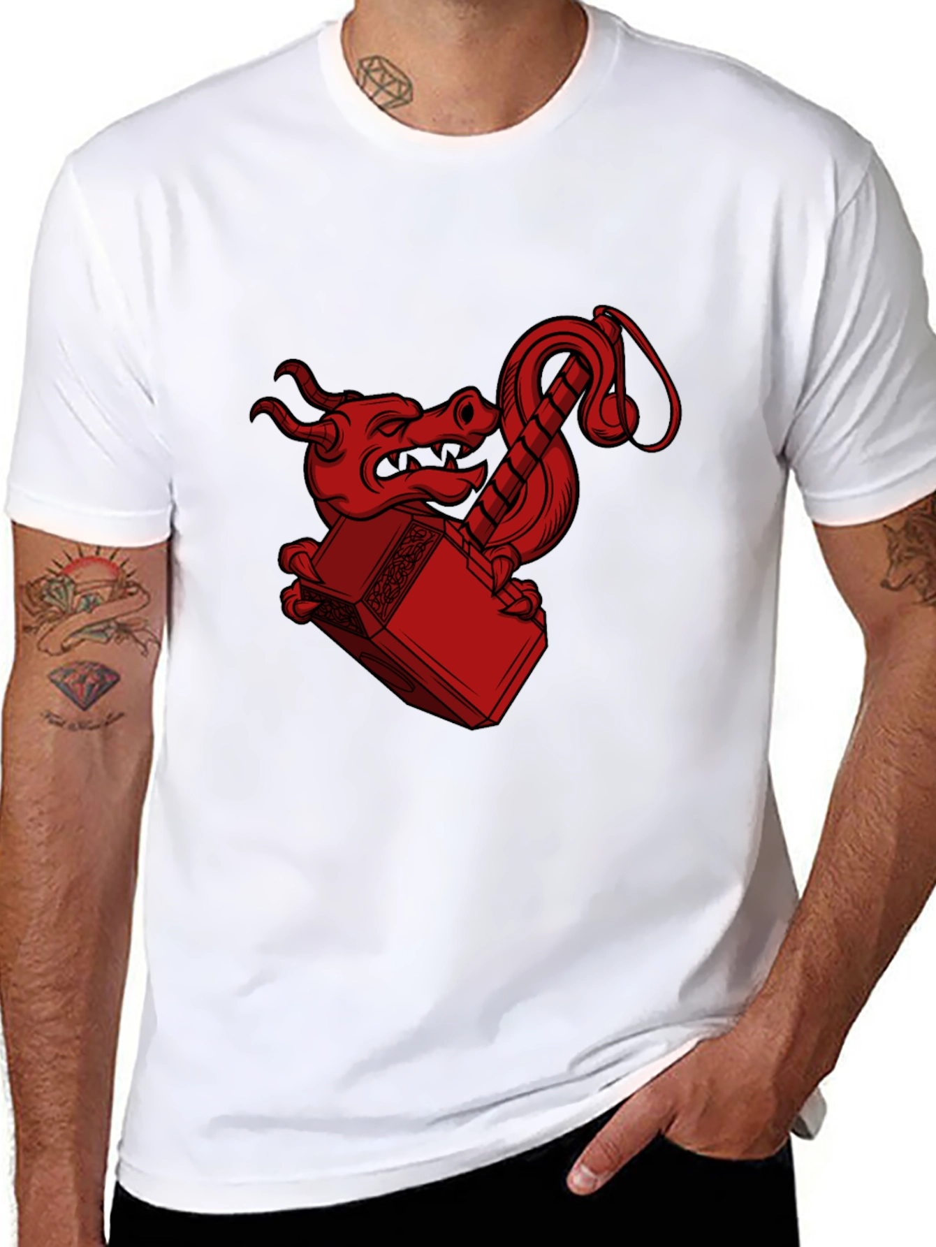 Dragon Mjolnir T-Shirt - Epic Graphic Tee