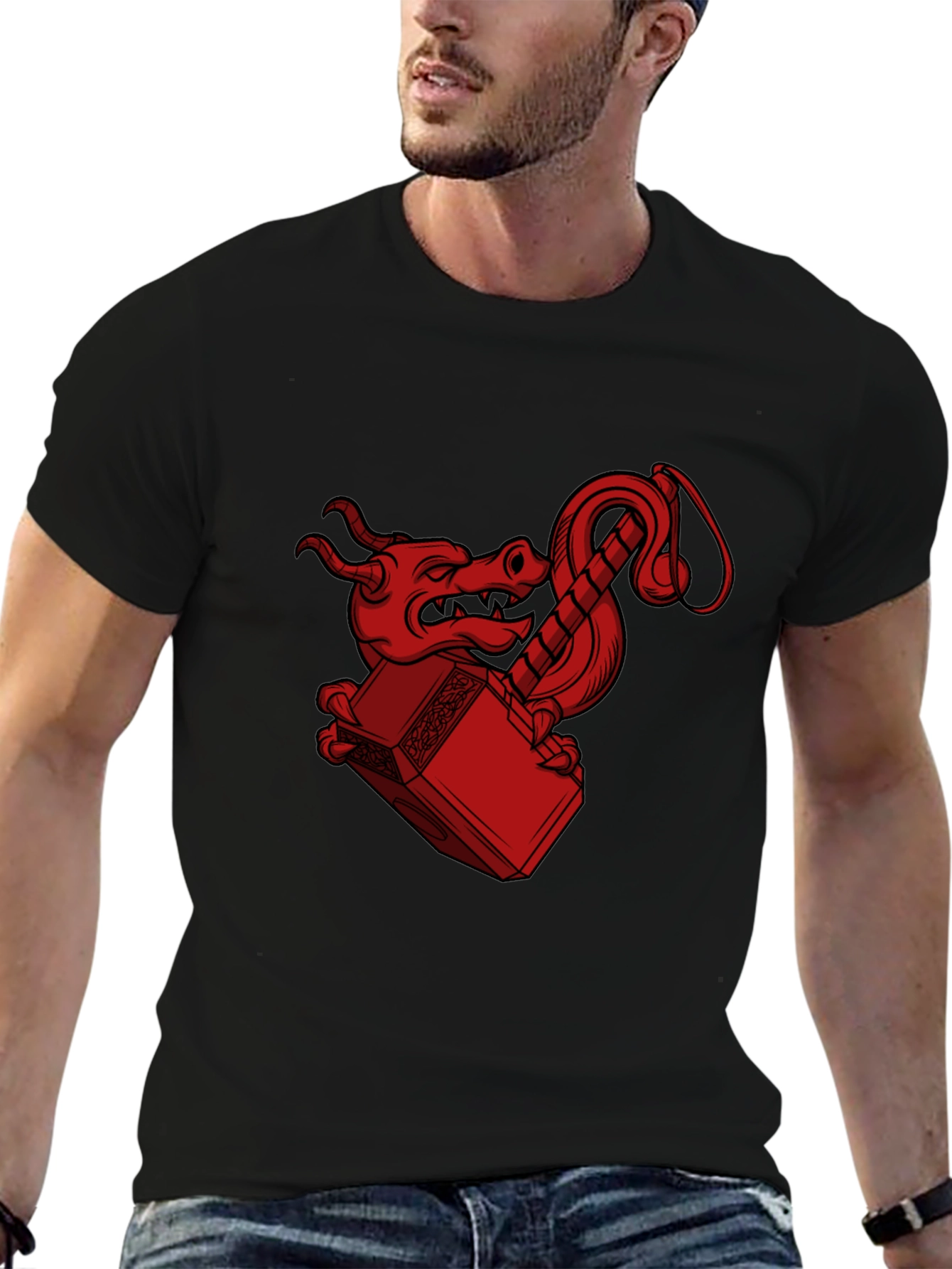 Dragon Mjolnir T-Shirt - Epic Graphic Tee