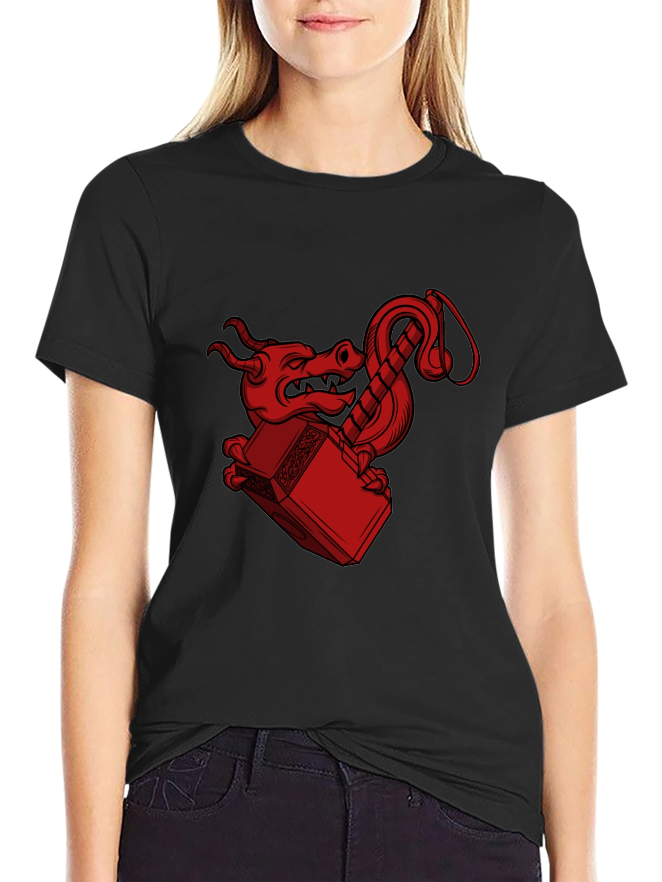 Dragon Mjolnir T-Shirt - Epic Graphic Tee