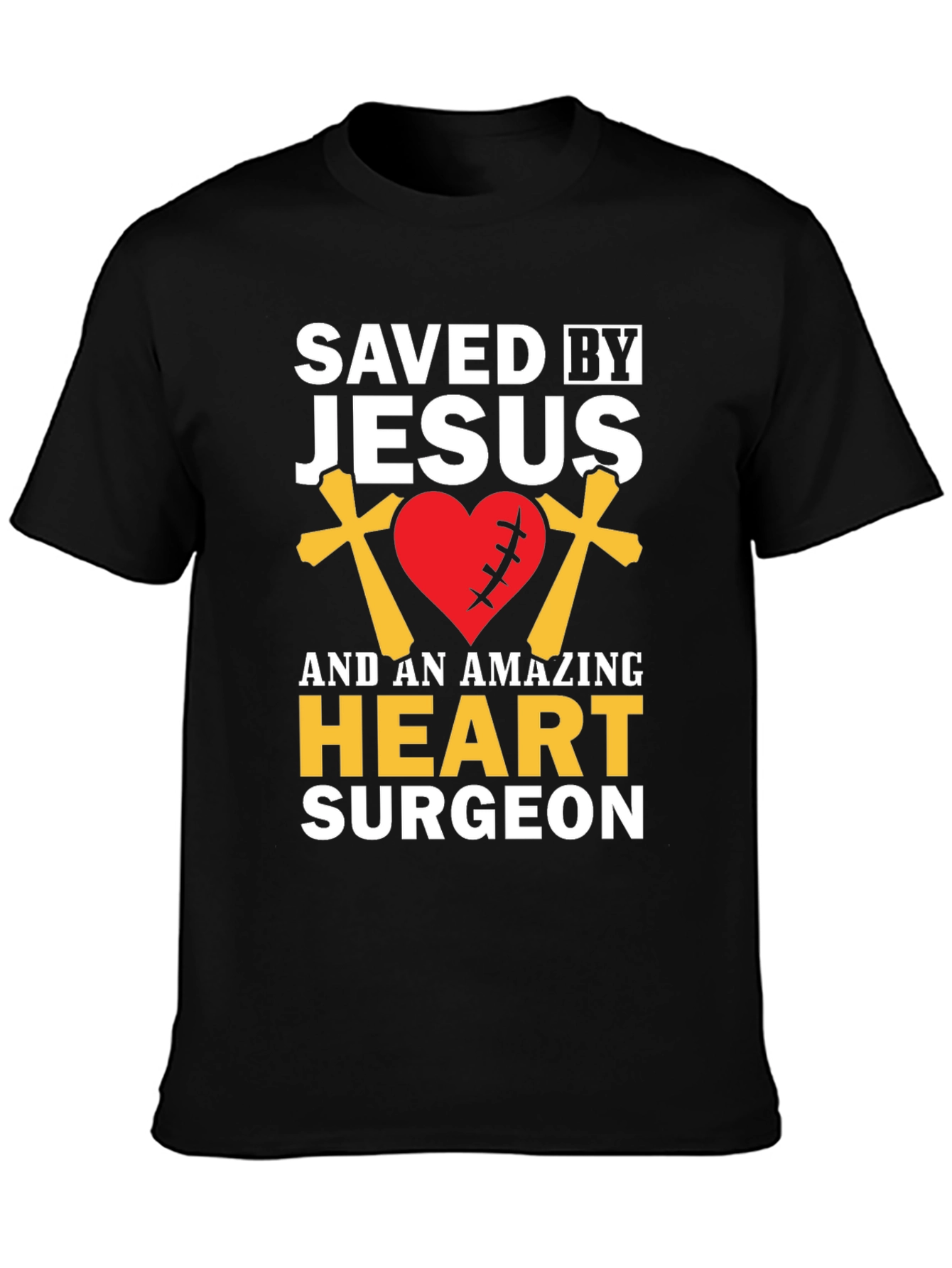Saved By Jesus Heart Surgeon Graphic Tee
