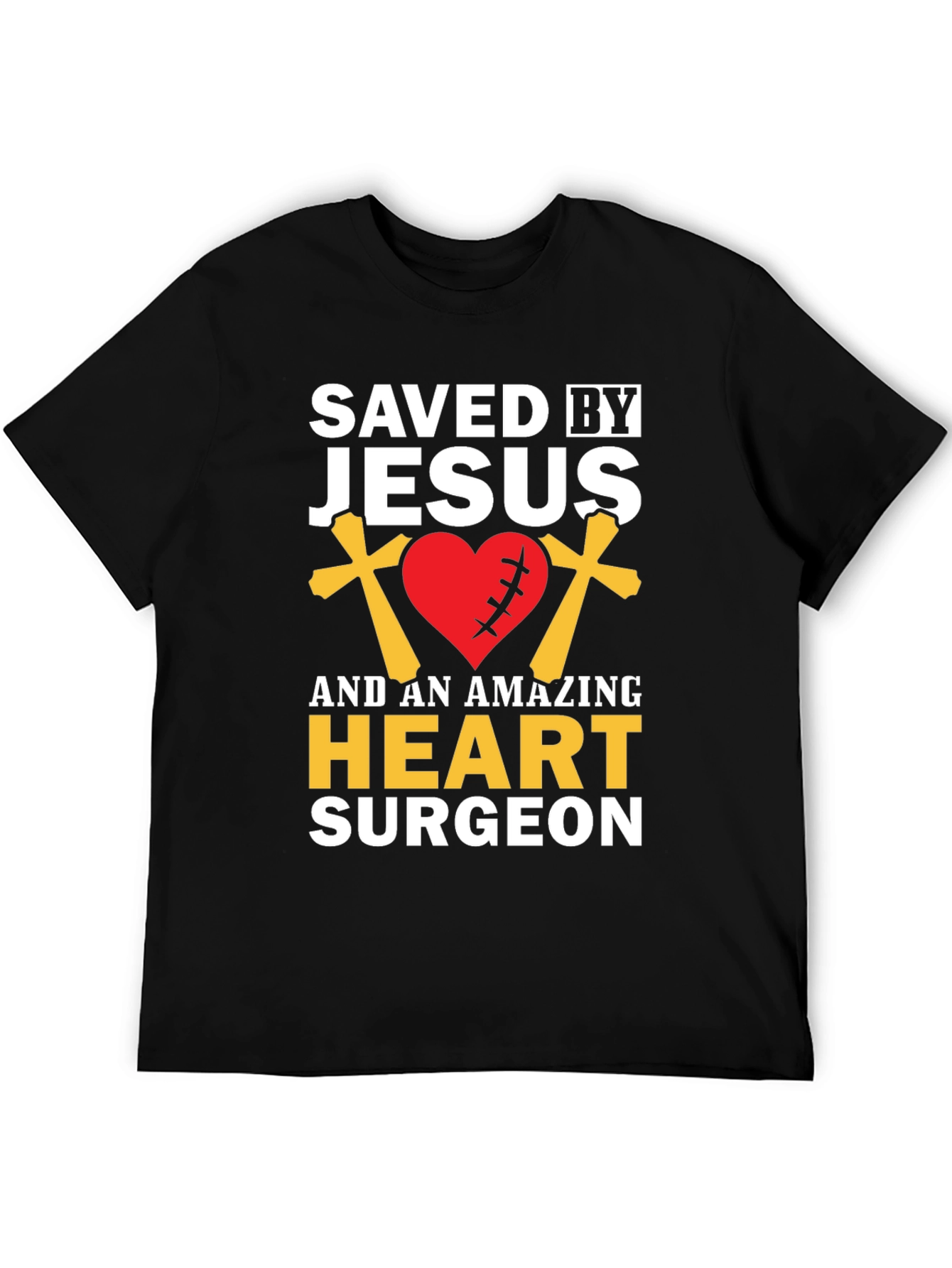 Saved By Jesus Heart Surgeon Graphic Tee