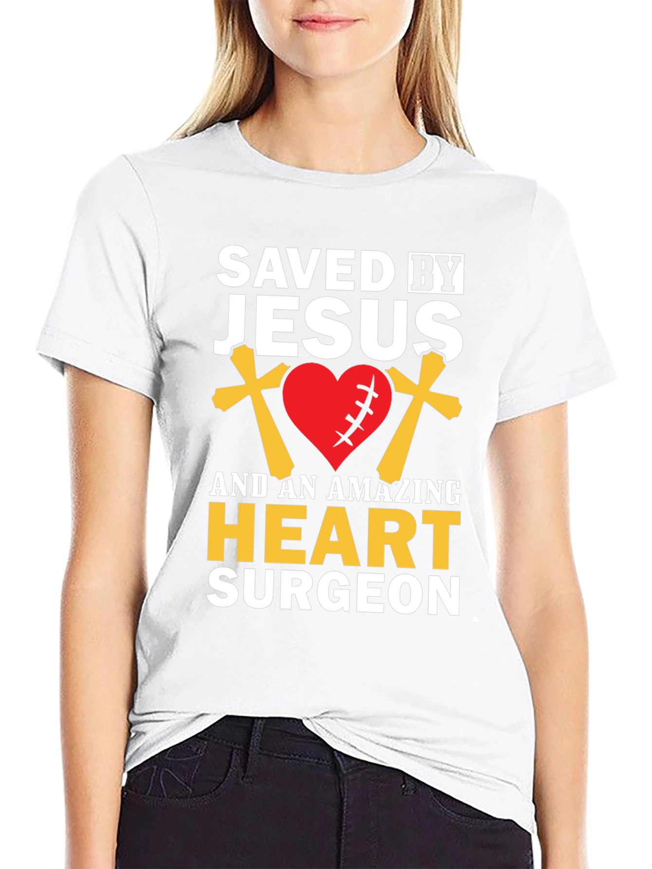 Saved By Jesus Heart Surgeon Graphic Tee