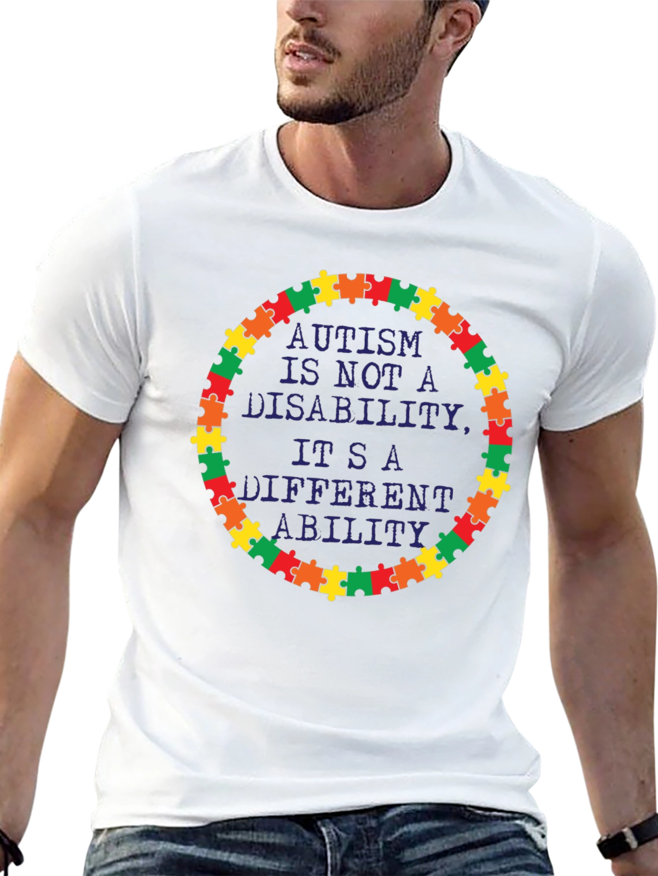 Autism Awareness T-Shirt Puzzle Piece Design