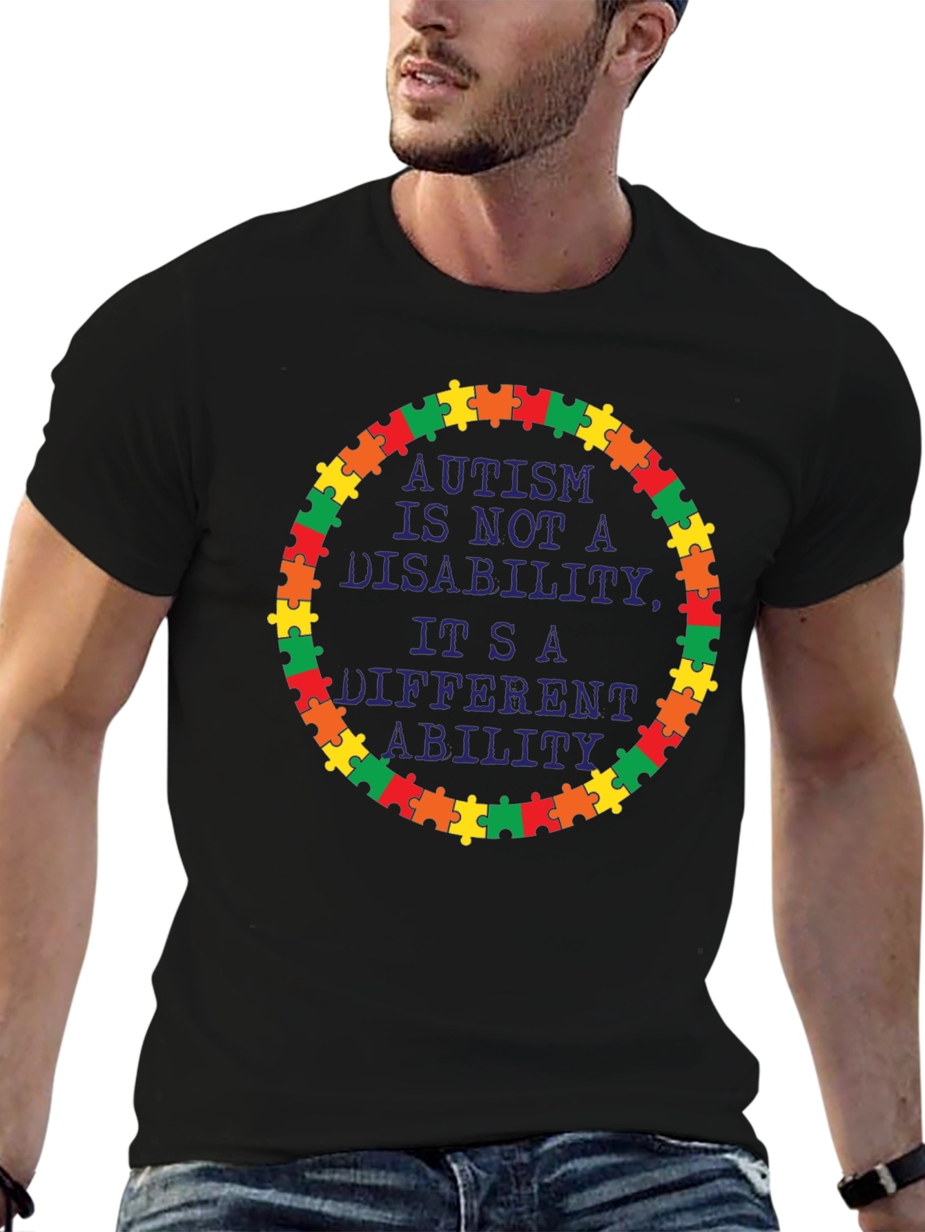 Autism Awareness T-Shirt Puzzle Piece Design