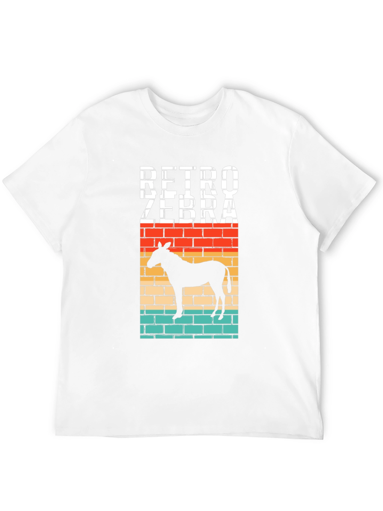 Retro Zebra Brick T-Shirt