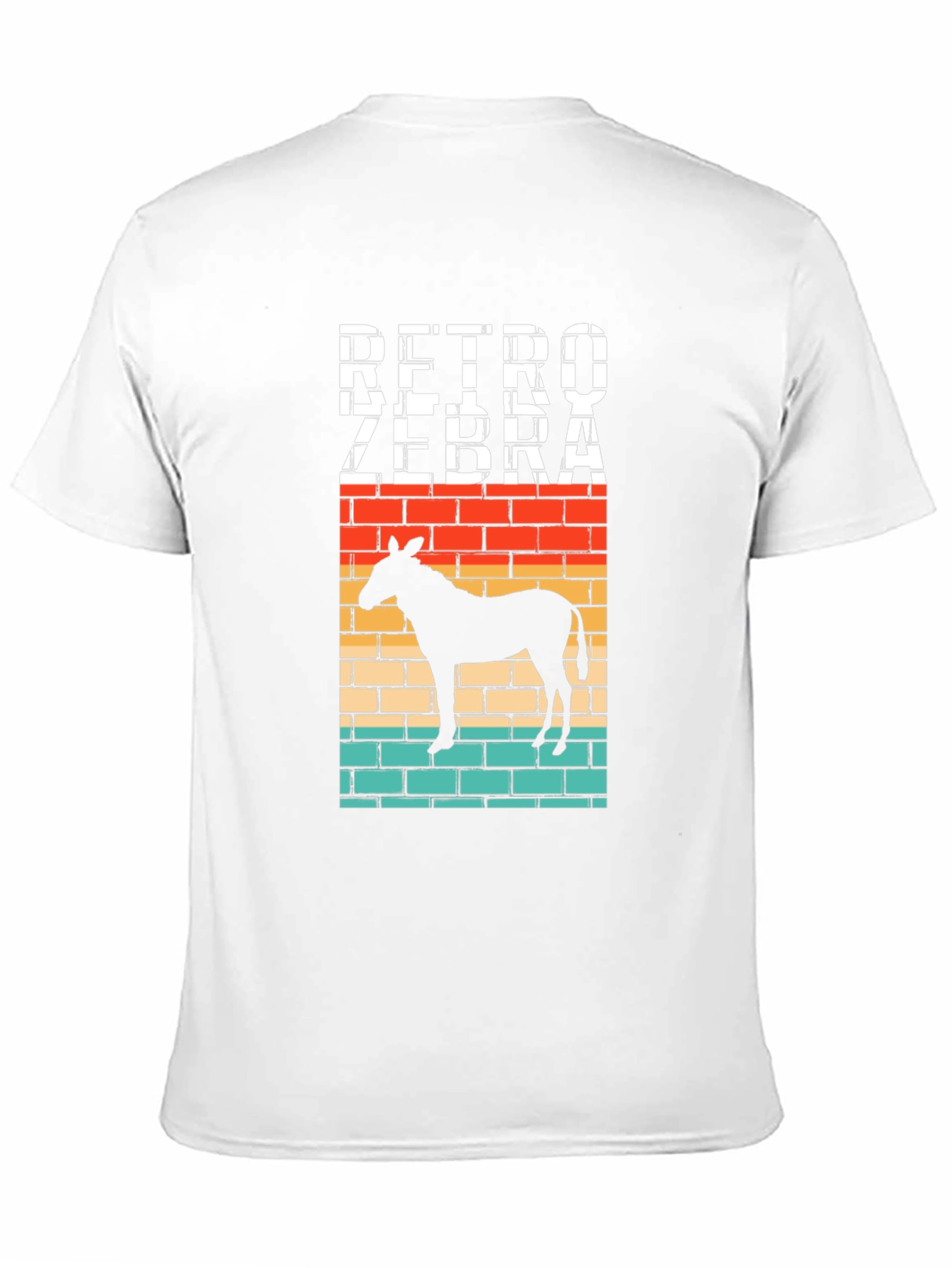 Retro Zebra Brick T-Shirt