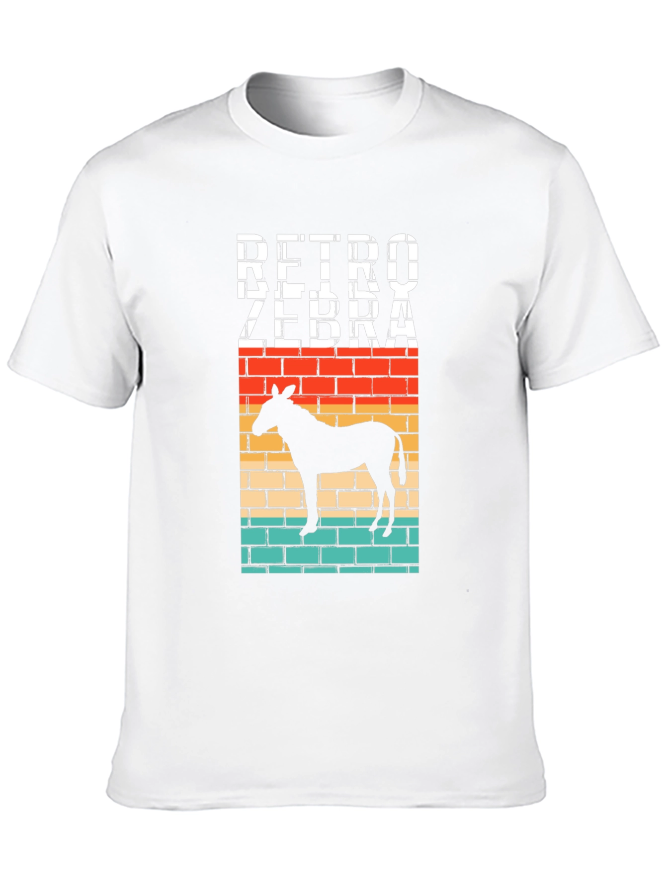 Retro Zebra Brick T-Shirt