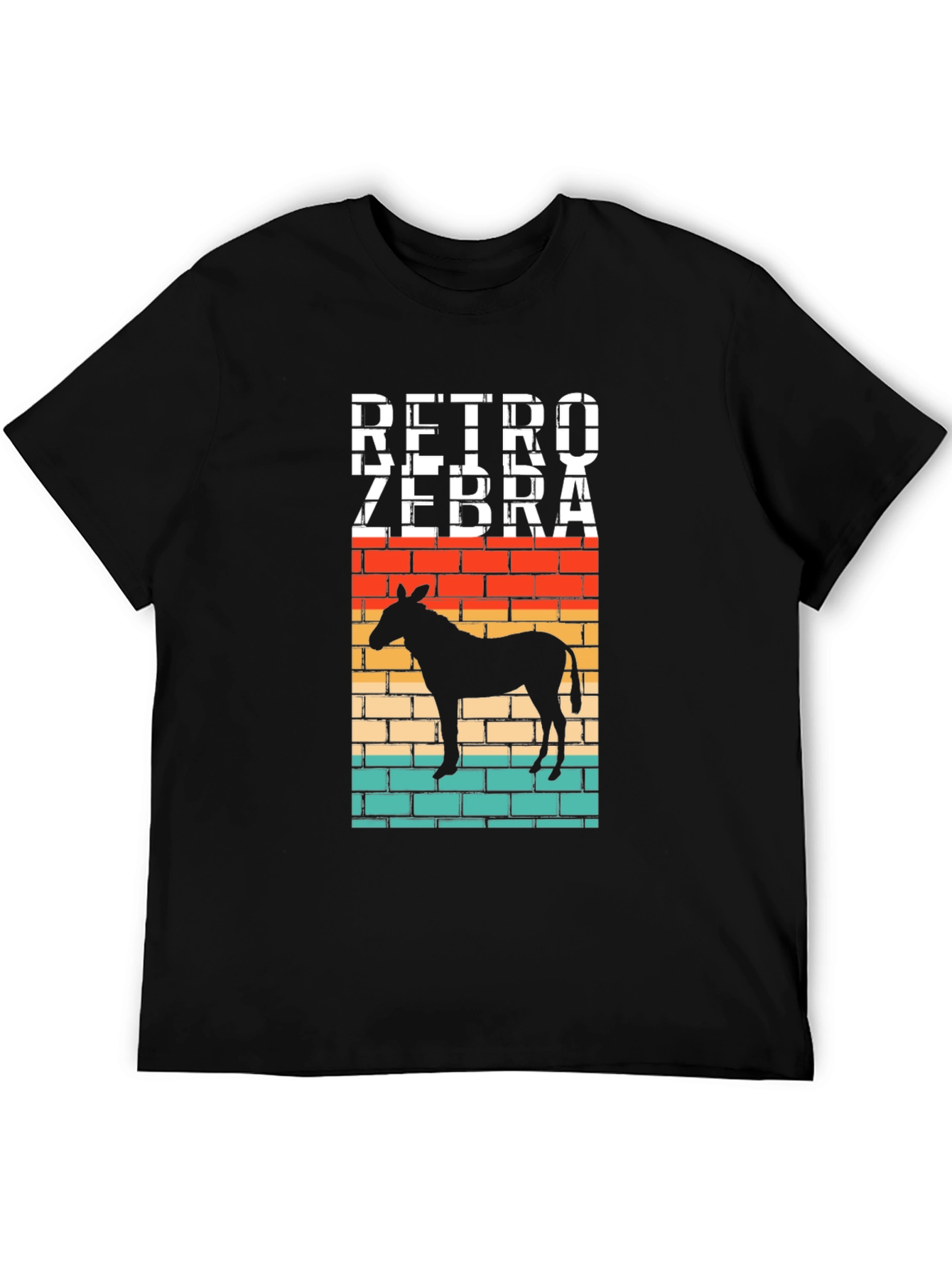 Retro Zebra Brick T-Shirt