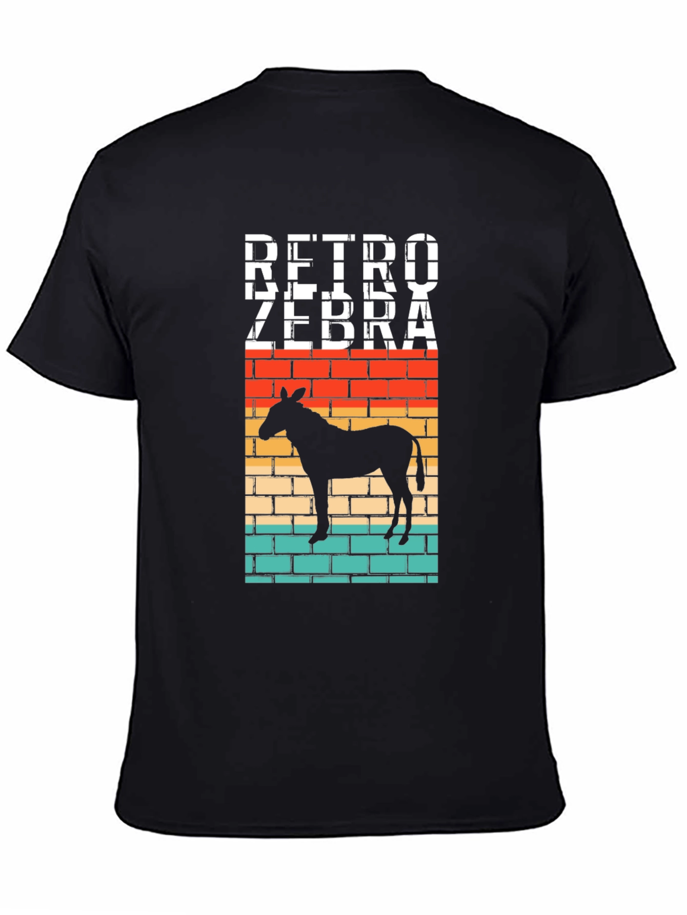 Retro Zebra Brick T-Shirt