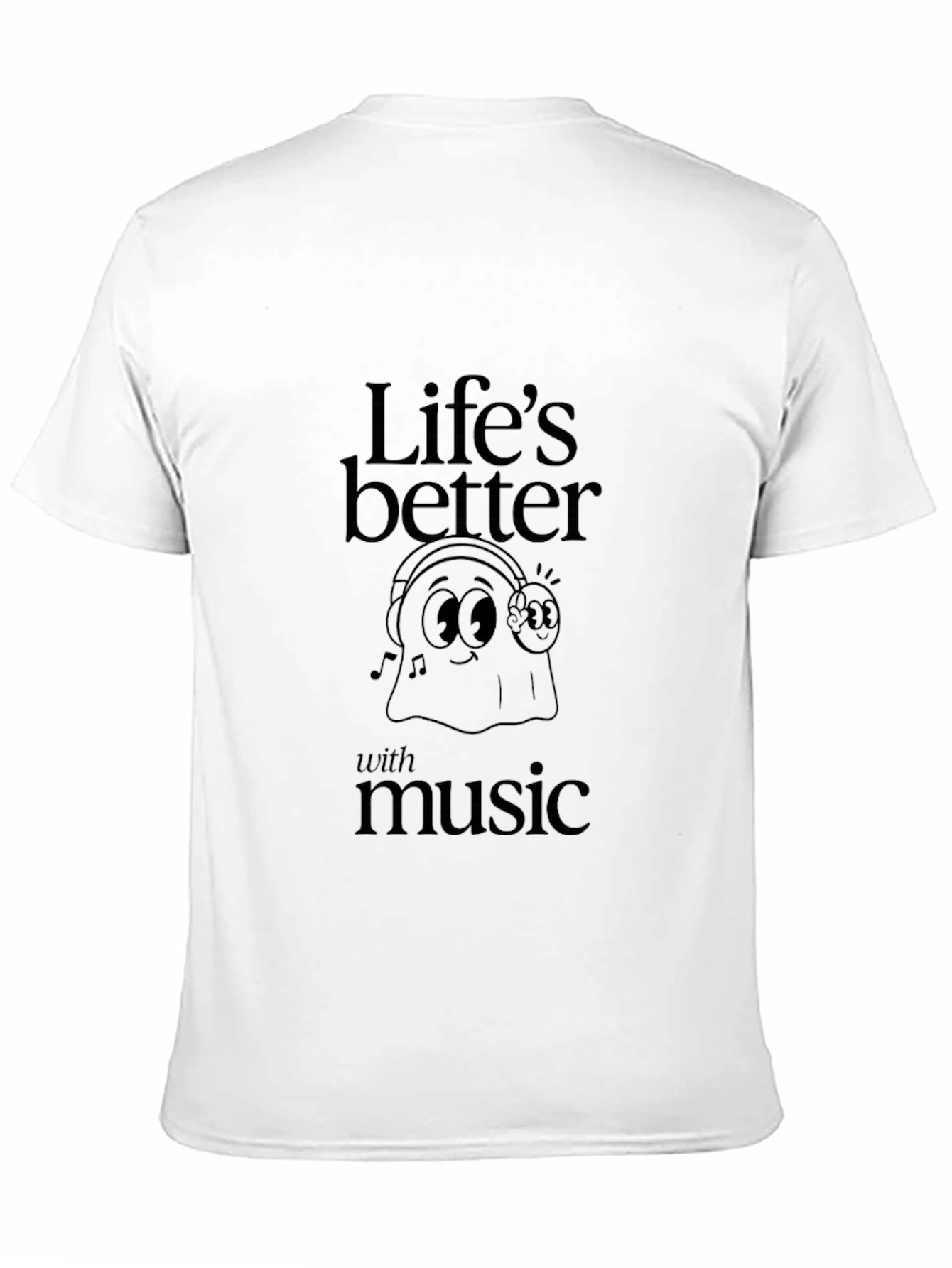 Lifes Better With Music T-Shirt - Black