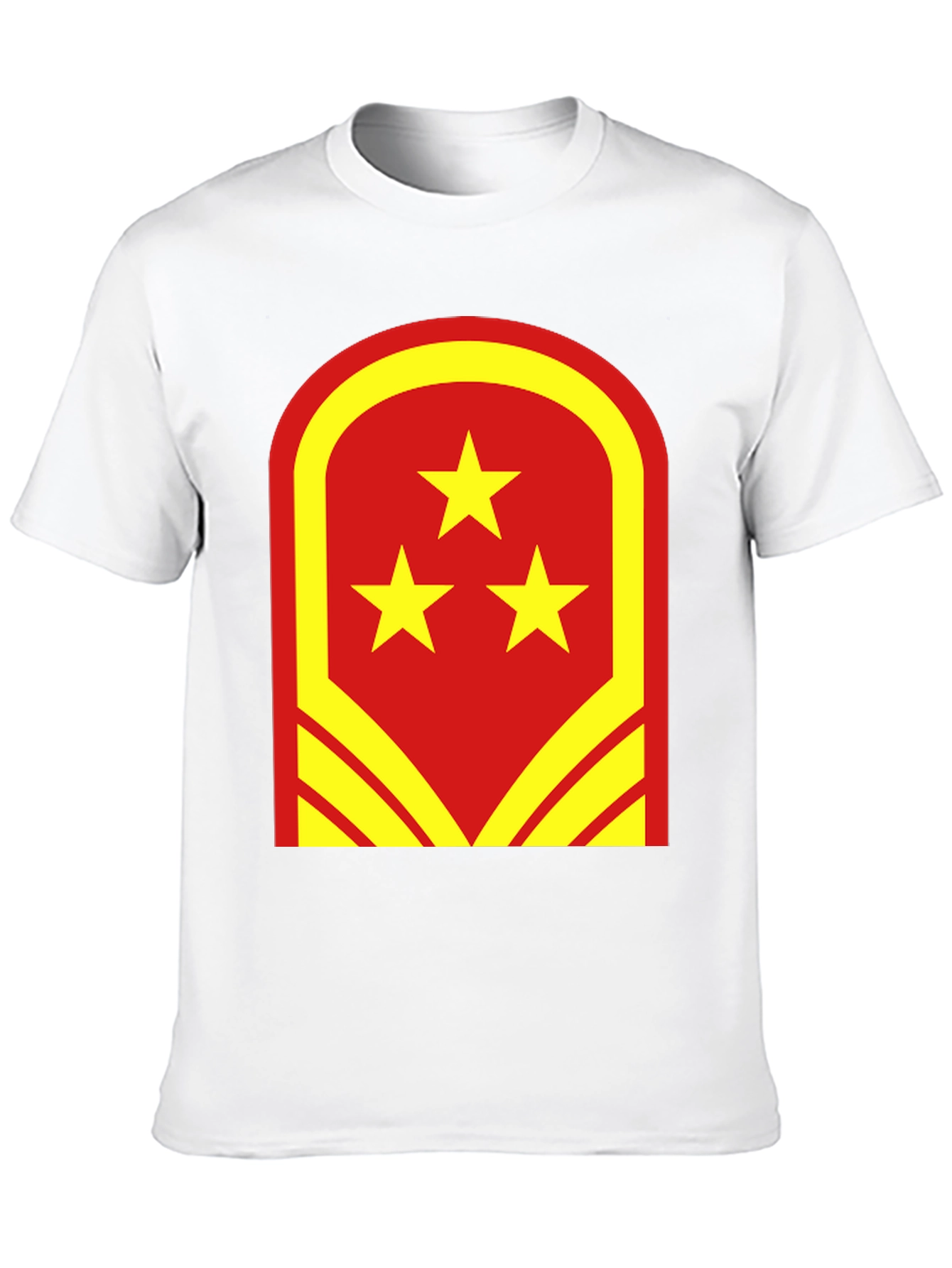 Red & Yellow Star Graphic Tee - Bold Design