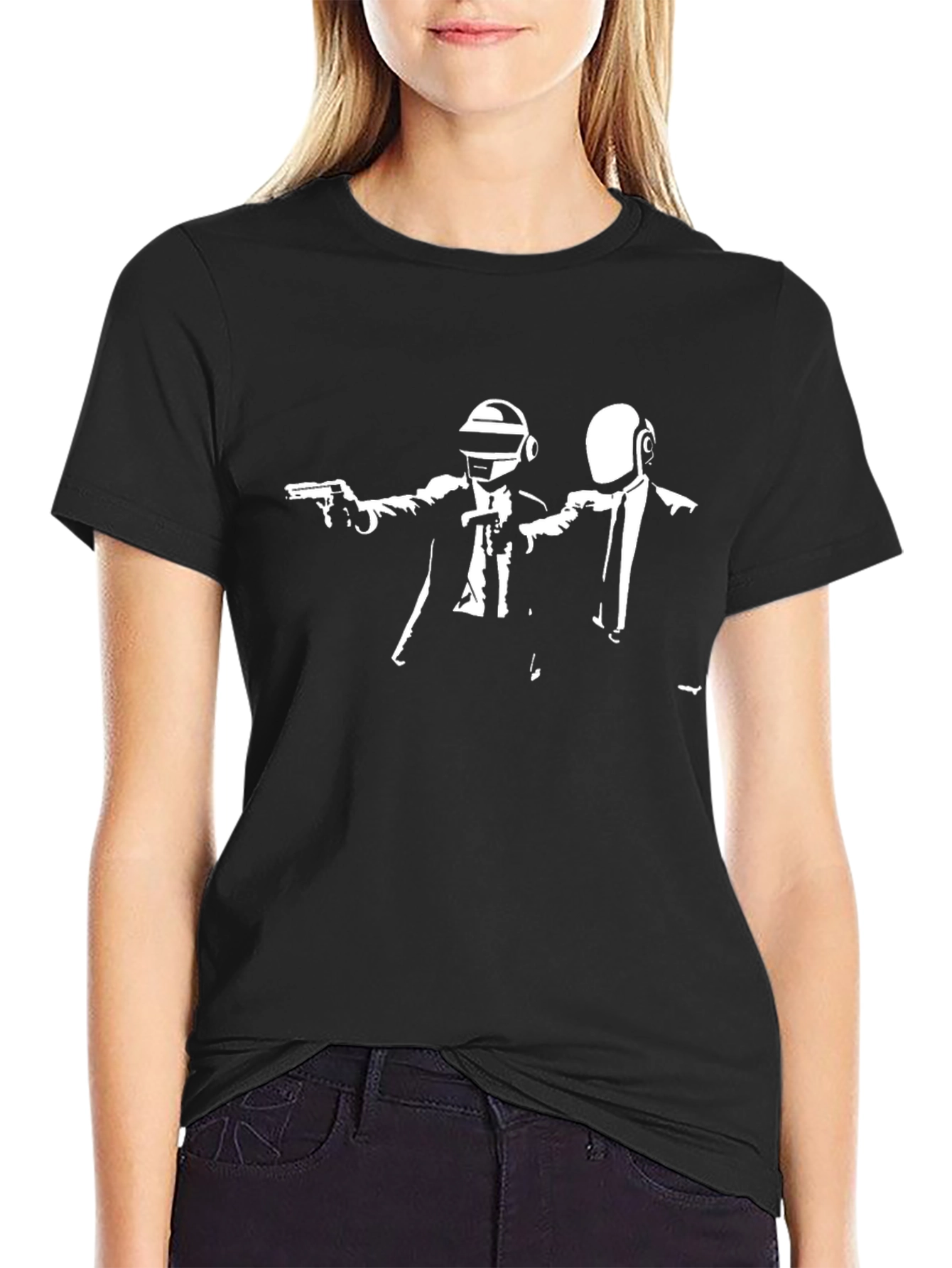 Daft Punk Pulp Fiction Inspired Black T-Shirt
