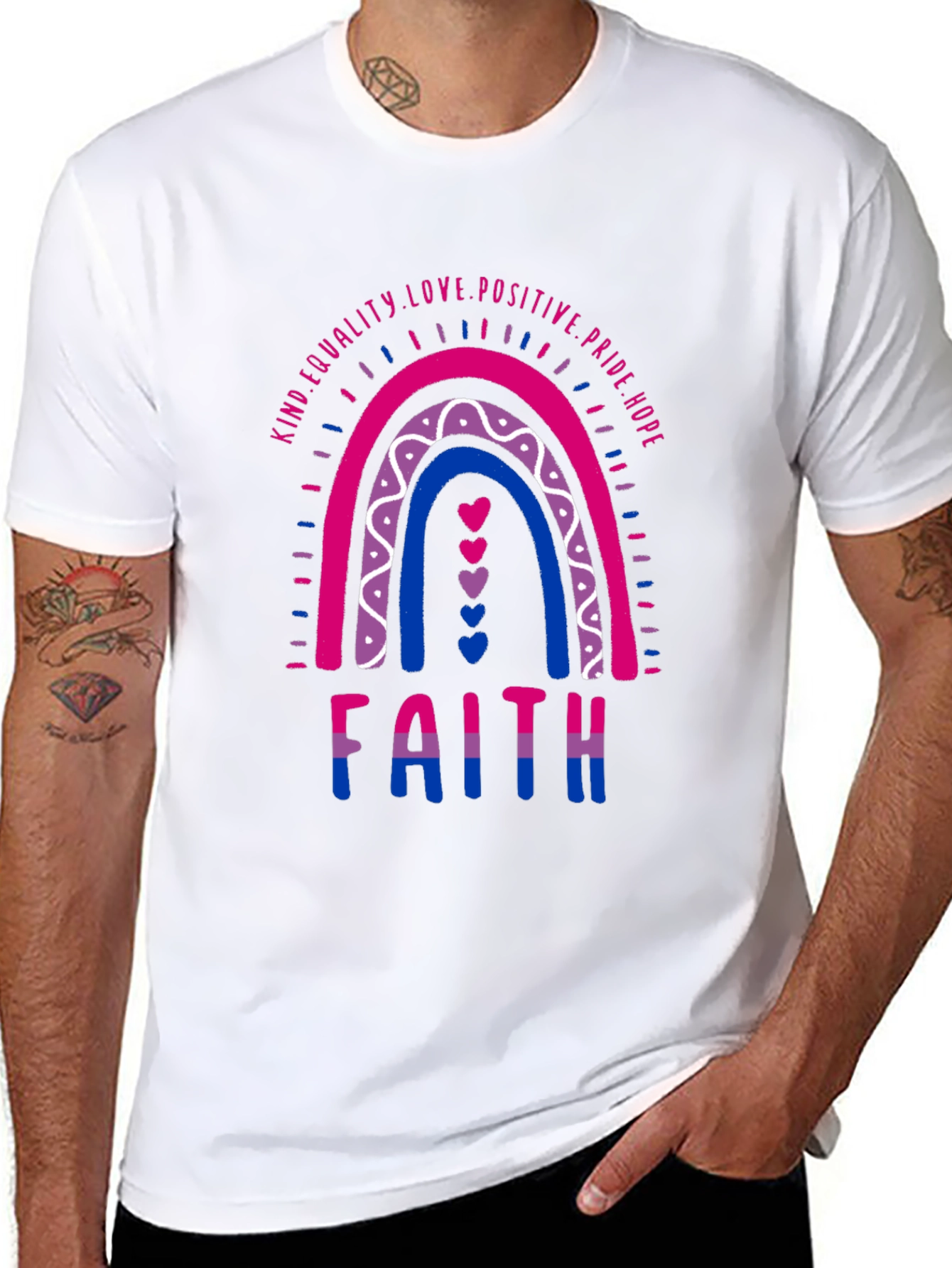 Bisexual Pride Rainbow Faith T-Shirt