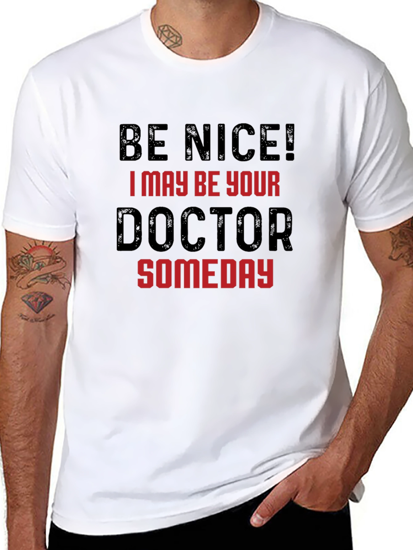 Be Nice Doctor T-Shirt Funny Medical Student Tee