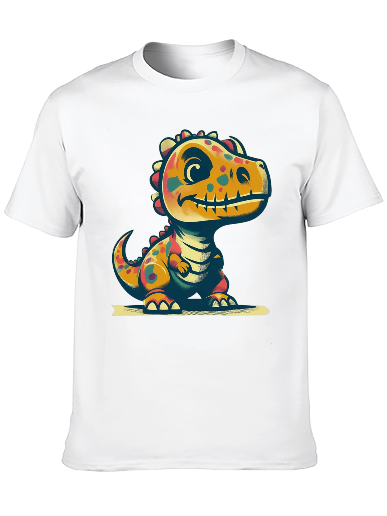 Cute Dinosaur Graphic Tee - Black T-Shirt