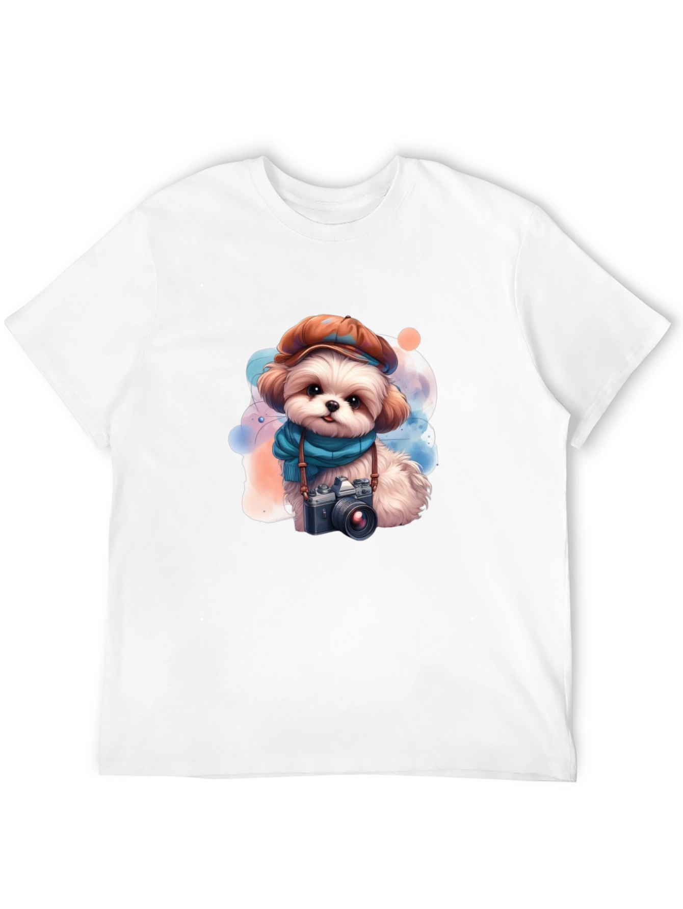 Cute Dog Photographer T-Shirt - Black