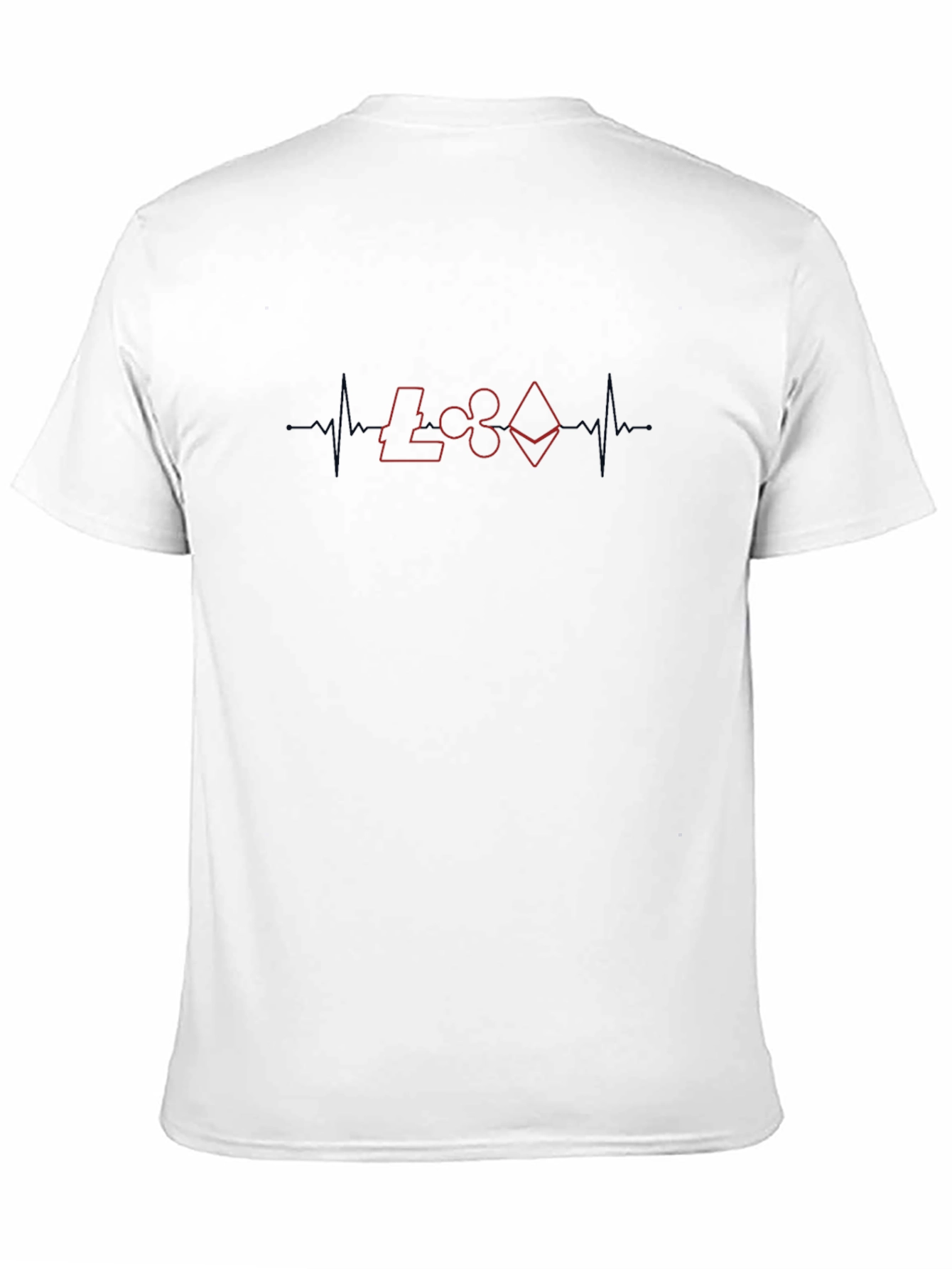 Crypto Heartbeat Graphic T-Shirt - Black