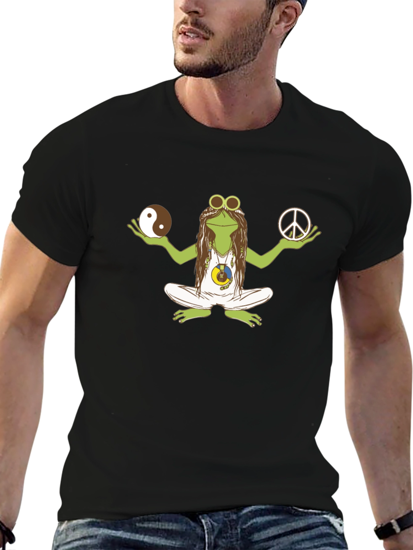 Peace Frog Graphic Tee - Hippie Style