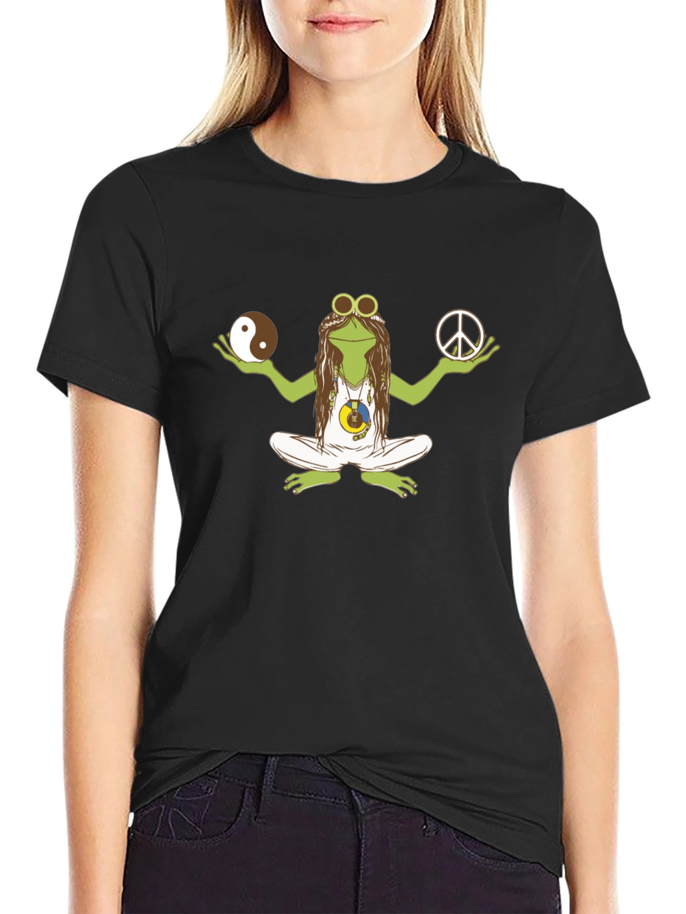 Peace Frog Graphic Tee - Hippie Style