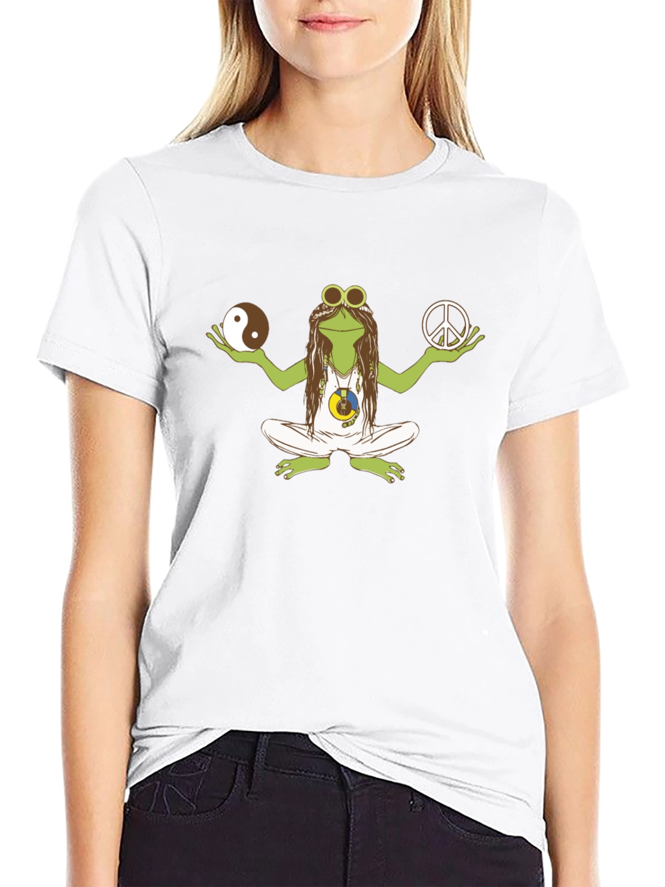 Peace Frog Graphic Tee - Hippie Style