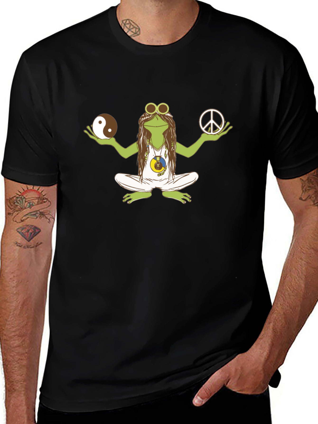 Peace Frog Graphic Tee - Hippie Style