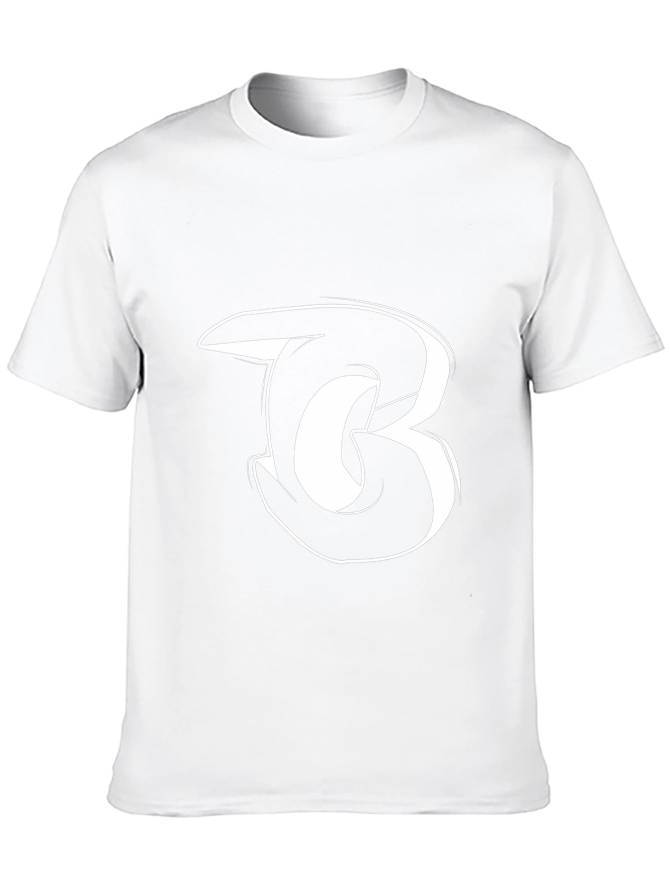 Black T-Shirt with White B Design