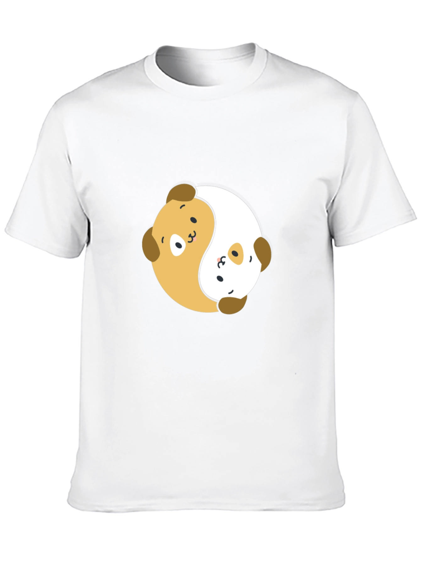 Yin Yang Puppy Dog T-Shirt - Black