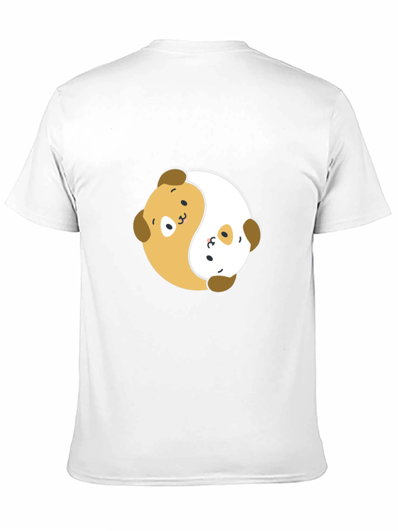 Yin Yang Puppy Dog T-Shirt - Black