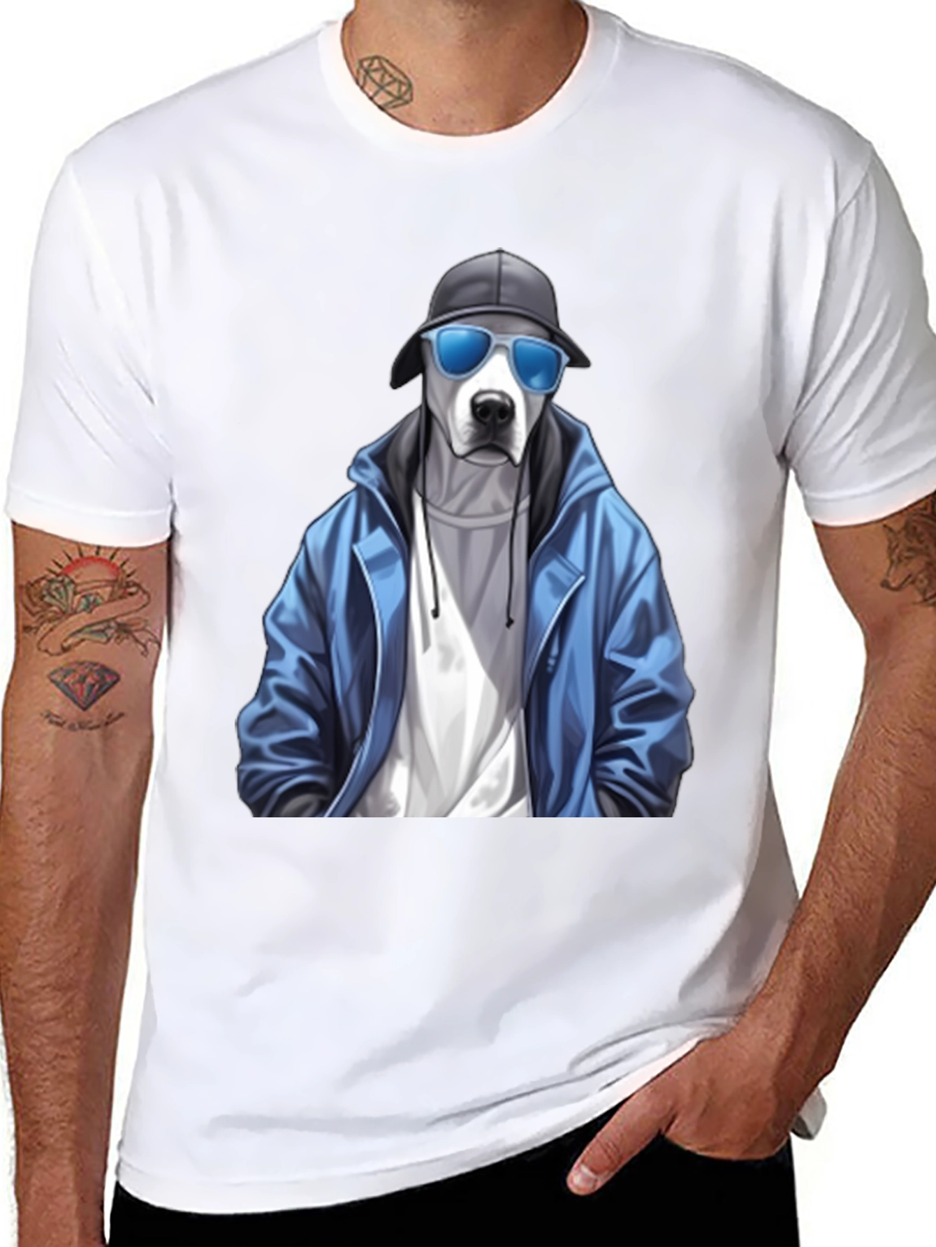 Dog with Style Black T-Shirt
