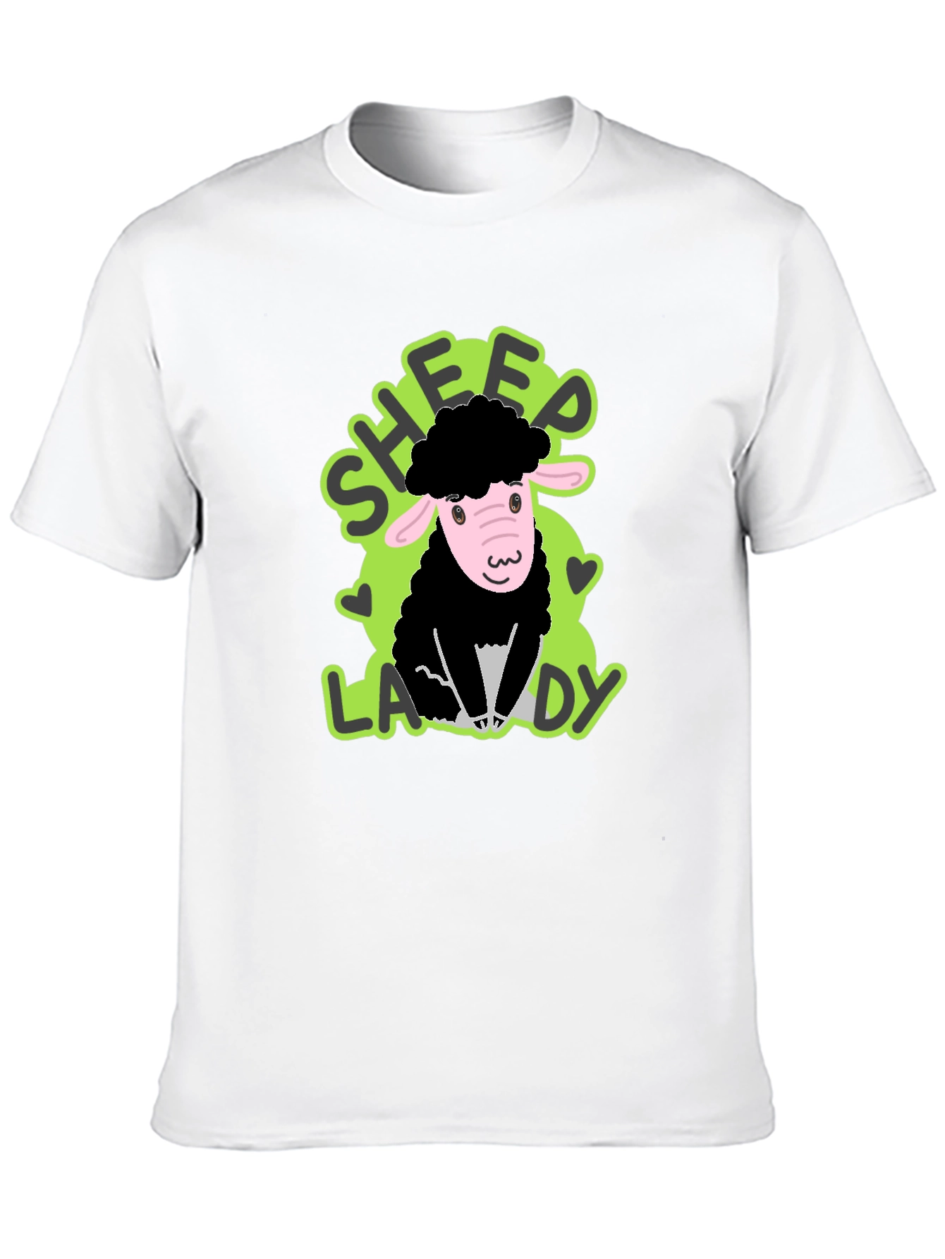 Sheep Lady Black T-Shirt
