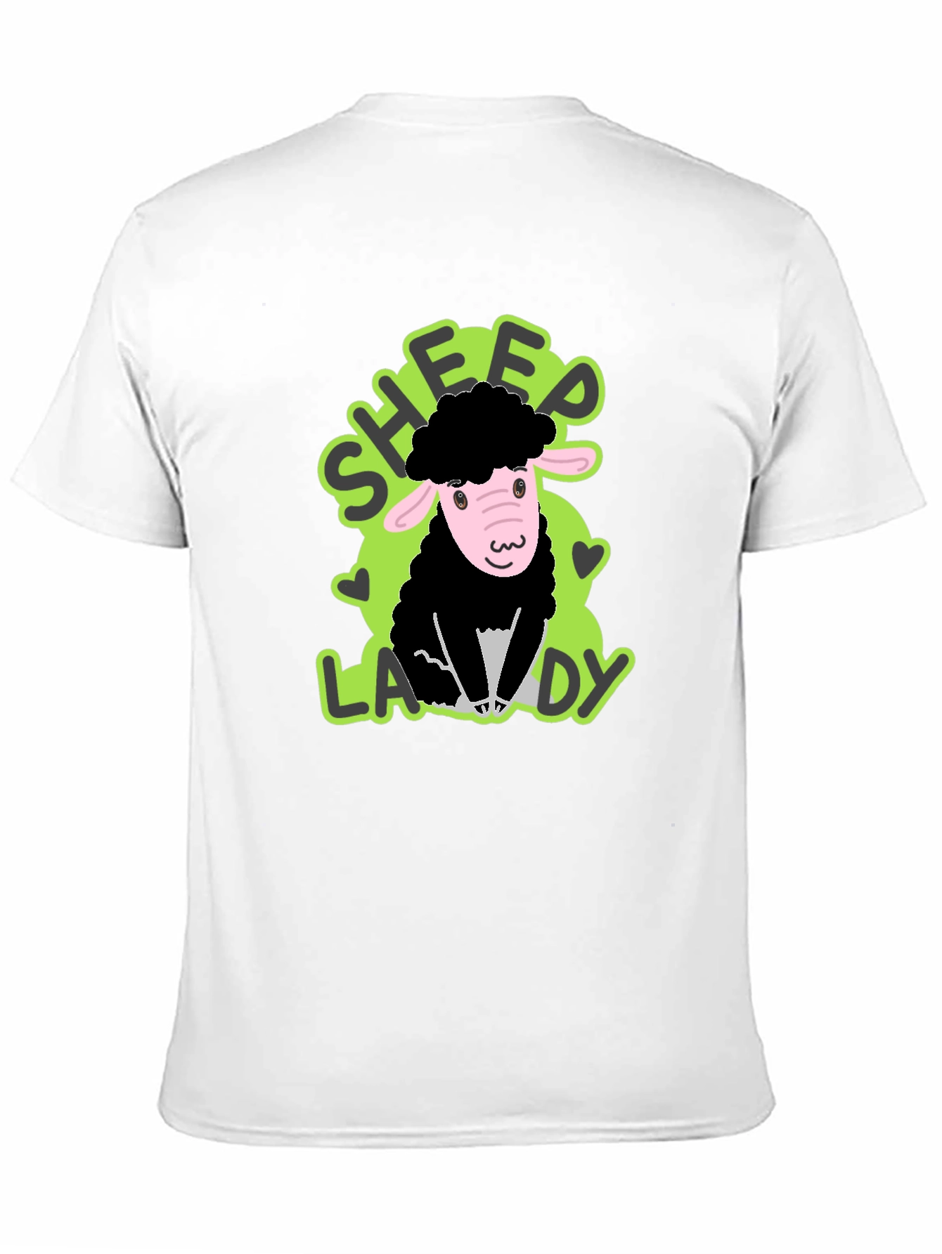 Sheep Lady Black T-Shirt