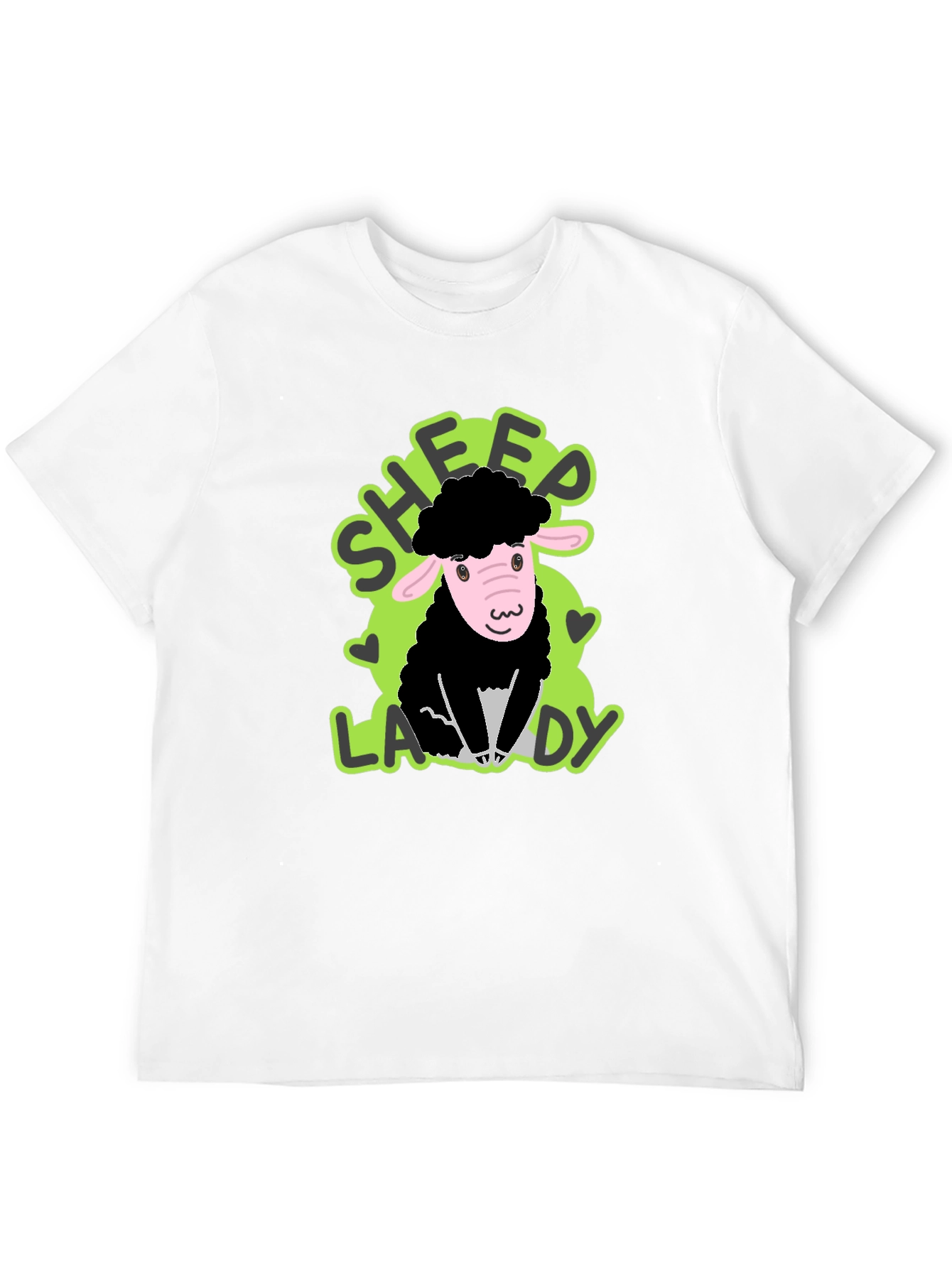 Sheep Lady Black T-Shirt
