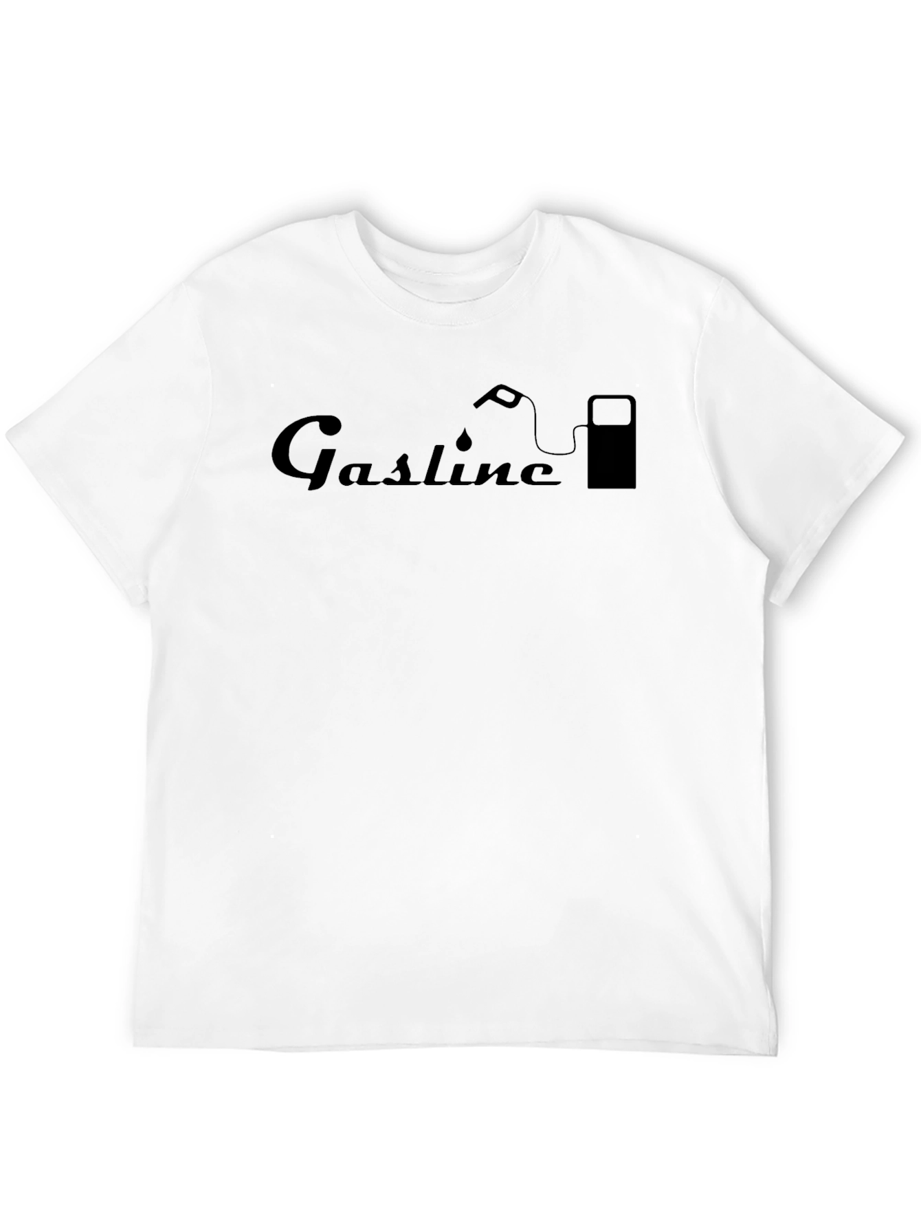Gasline Graphic Tee - Black Cotton Blend T-Shirt