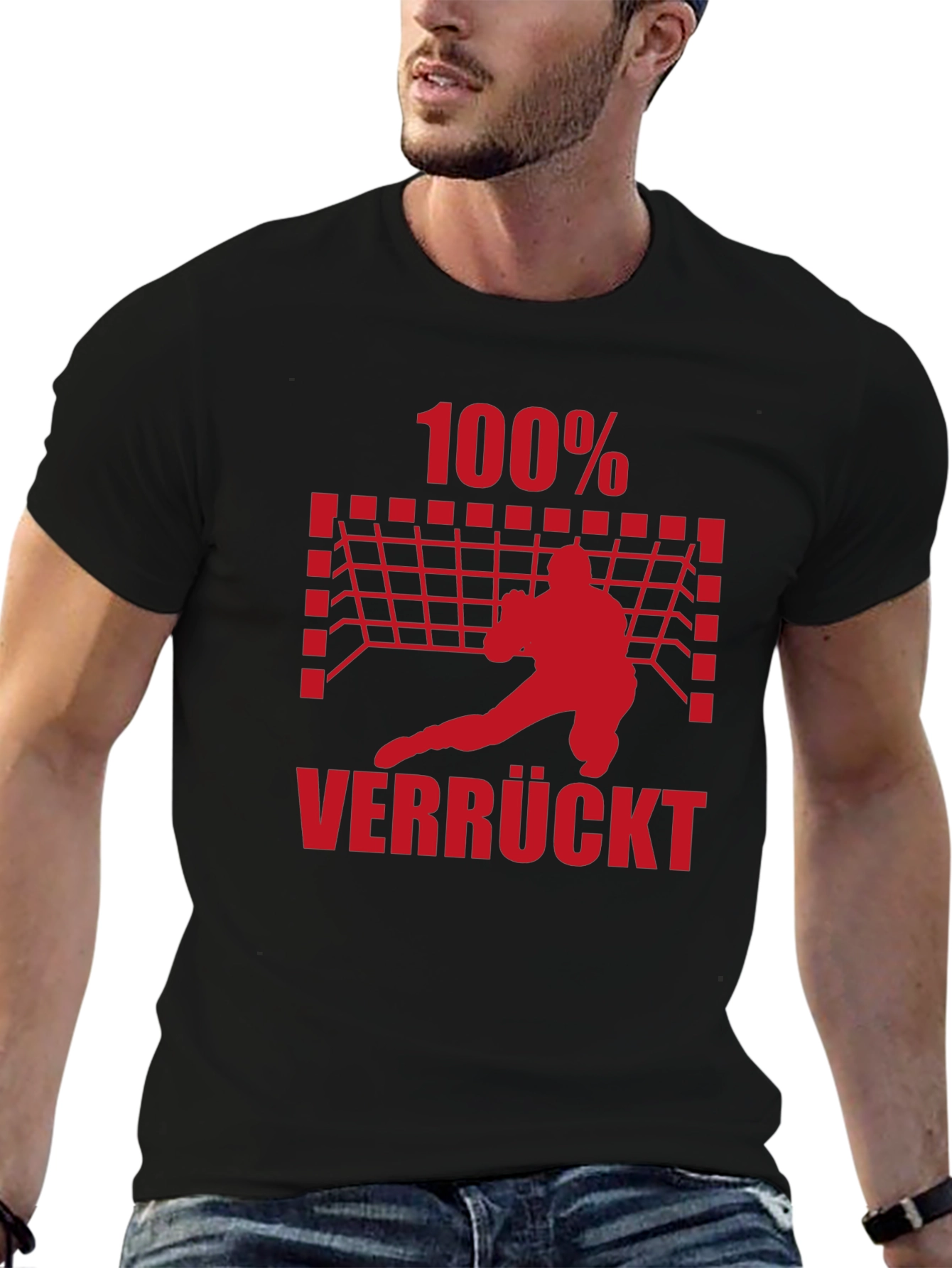 100% Verrückt Handball Graphic Tee