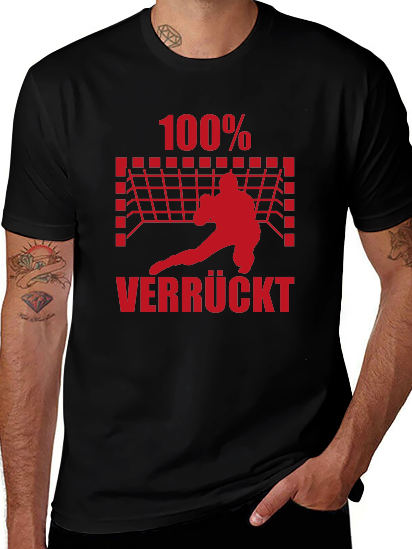 100% Verrückt Handball Graphic Tee